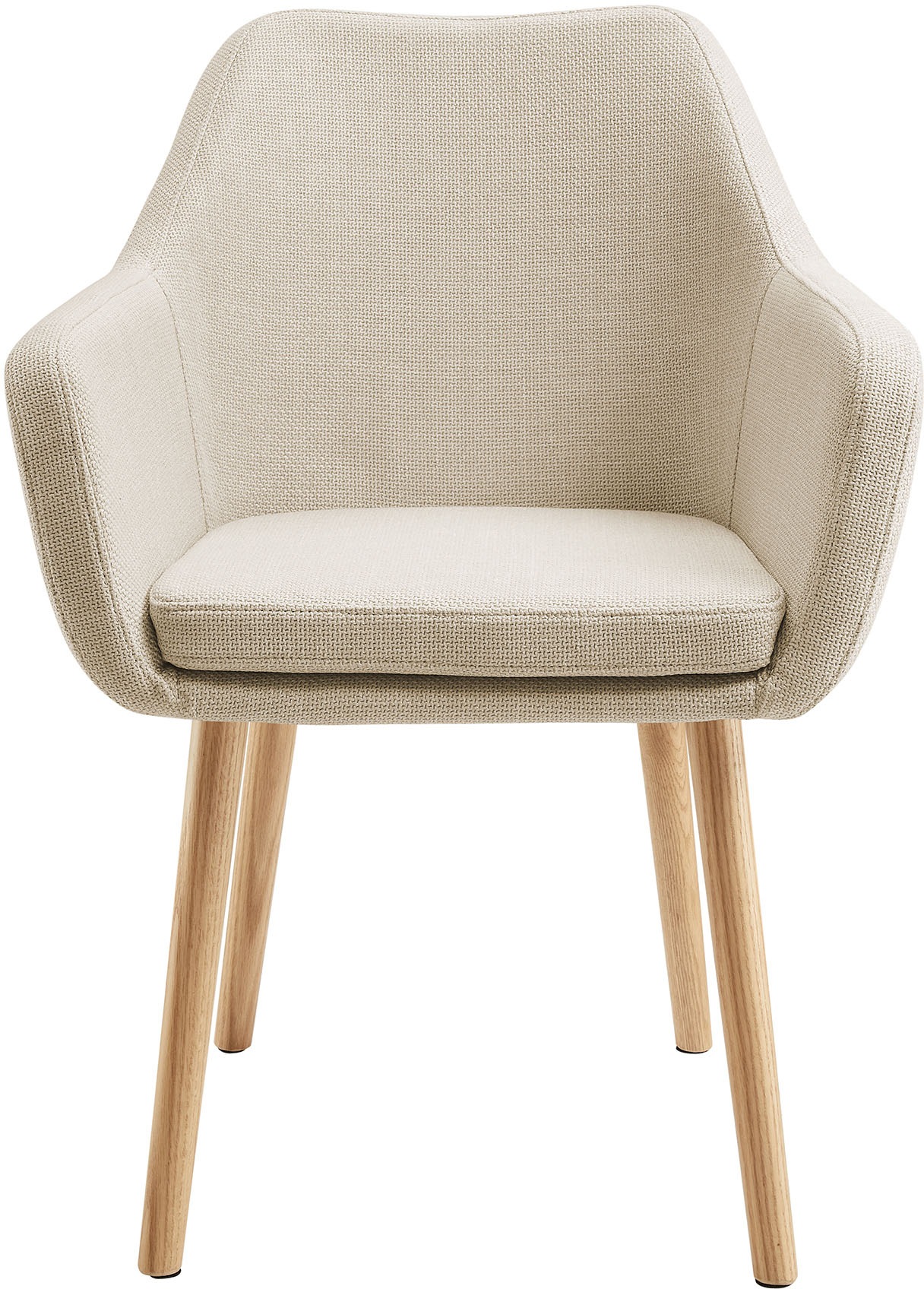 Thumbnail - SalesFever Armlehnstuhl "Komfortabler Esszimmerstuhl mit Stil" () Stuhlbeine aus massivem Eichenholz