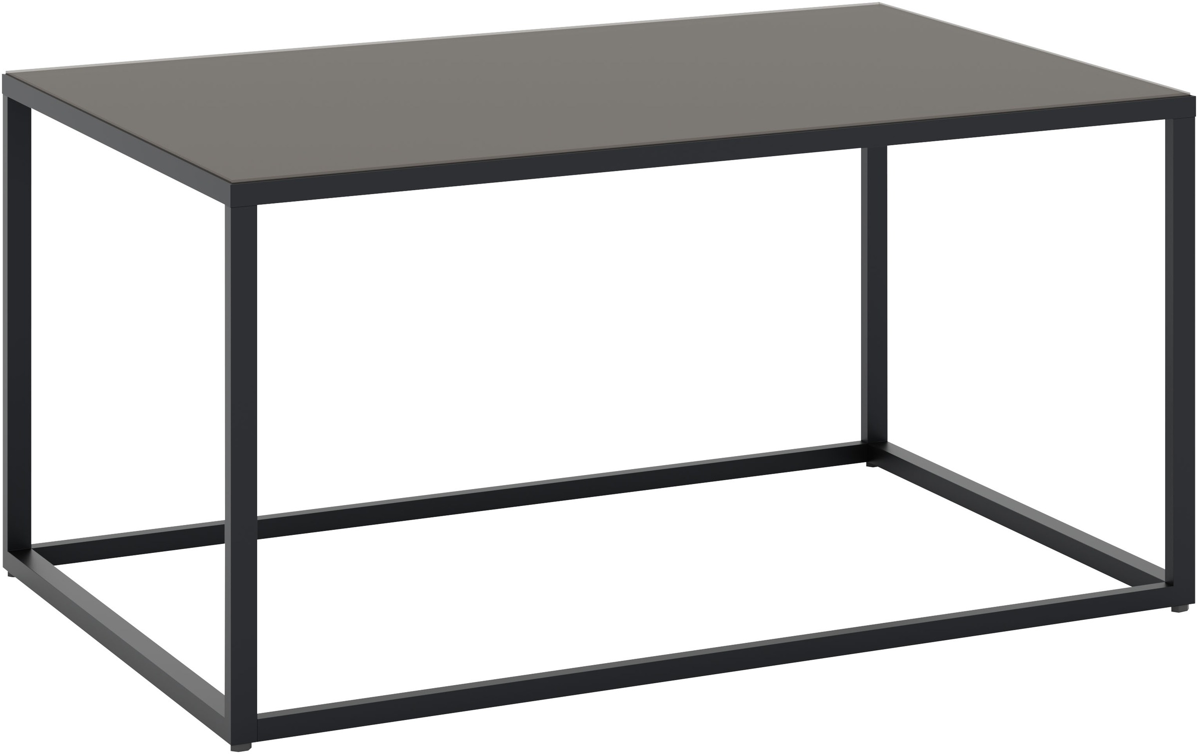 Couchtisch, B:100cm H:50cm T:60cmgraphit schwarz, glas anthrazit glanz, graphit schwarz, glas anthrazit glanz, SET ONE BY MUSTERRING, Wohnzimmer,