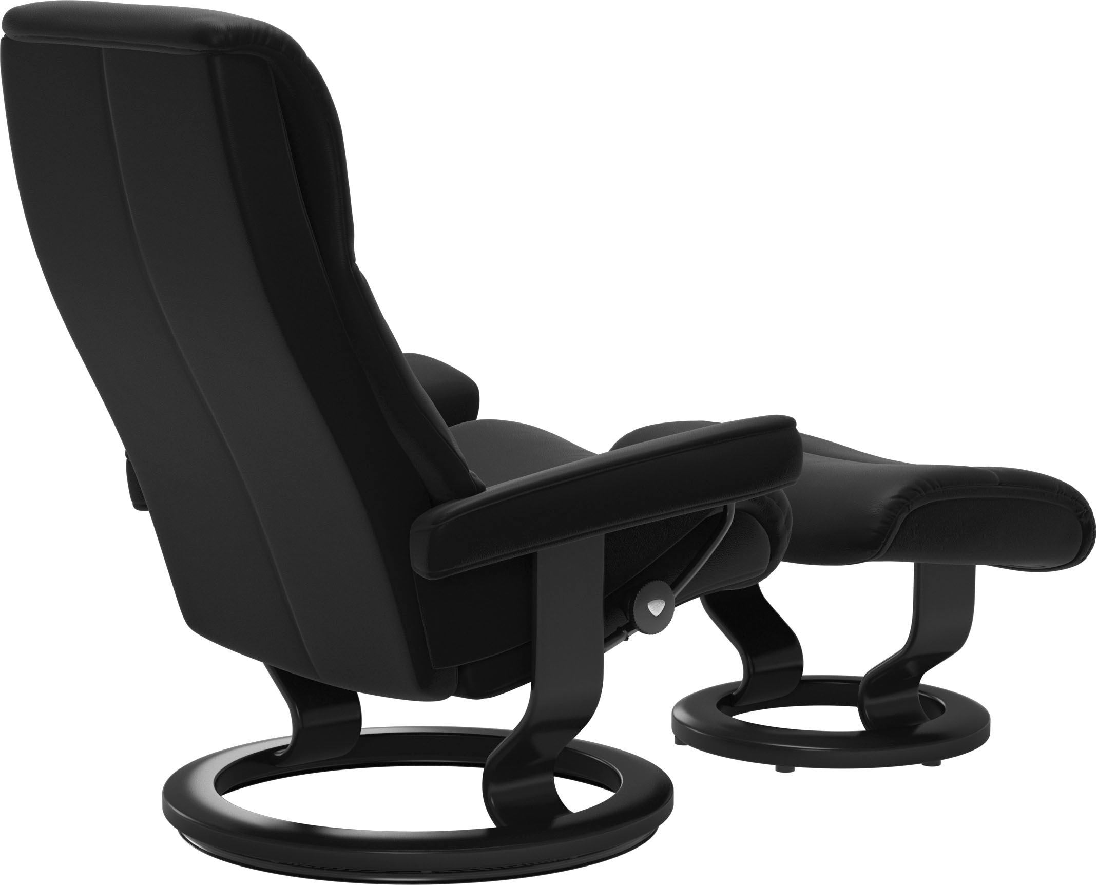 Stressless® Relaxsessel »View«, (Set, Relaxsessel mit Hocker), mit Classic Base, Größe M,Gestell Schwarz