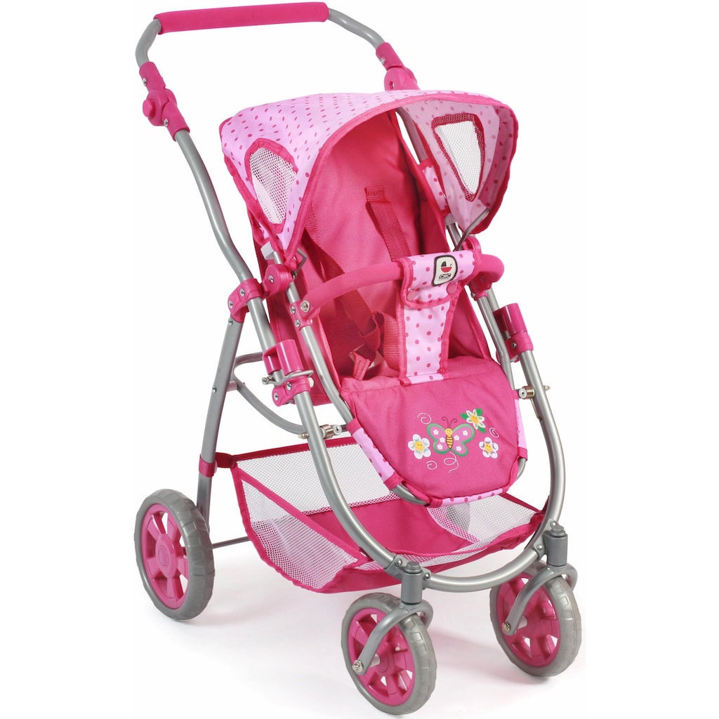 CHIC2000 Kombi-Puppenwagen »Emotion All In 3in1, Pink«, inkl. Babywanne, Babyschale und Sportwagenaufsatz