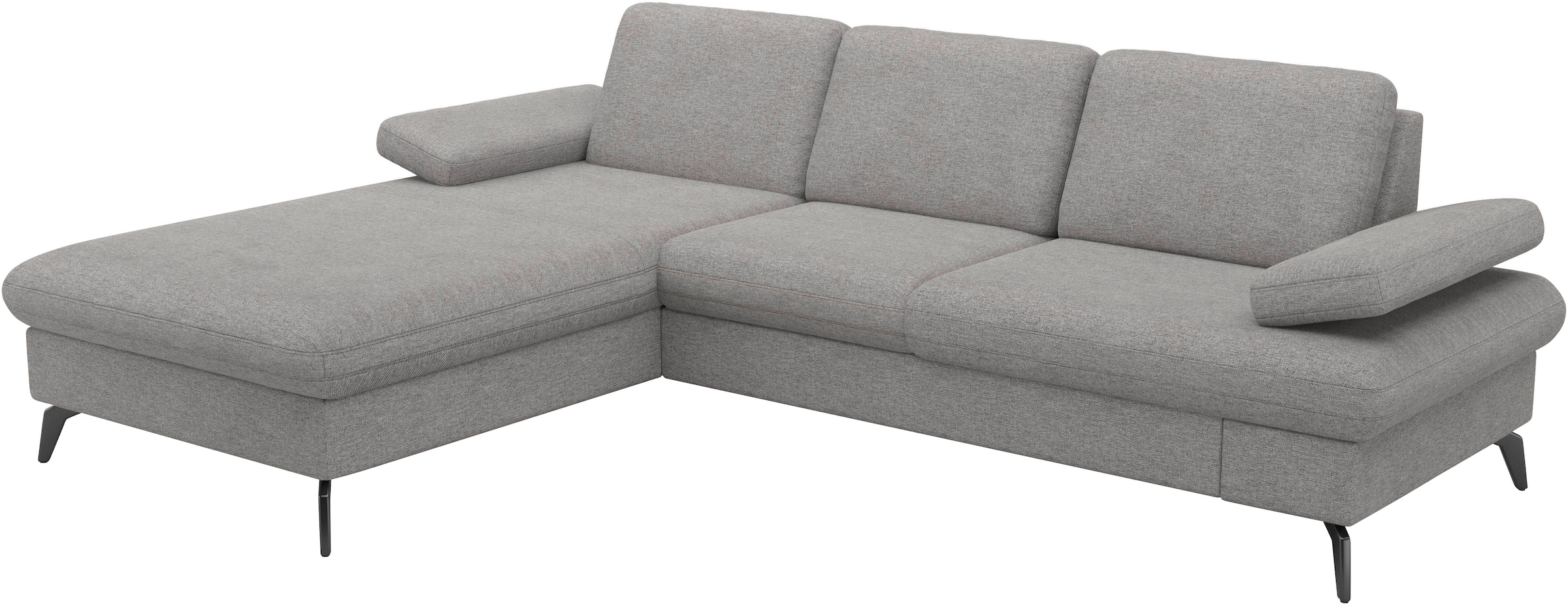 sit&more Ecksofa »Morris Jubi L-Form«, inkl. Armteilfunktion und 1 Zierkissen, wahlweise mit Bettfunktion