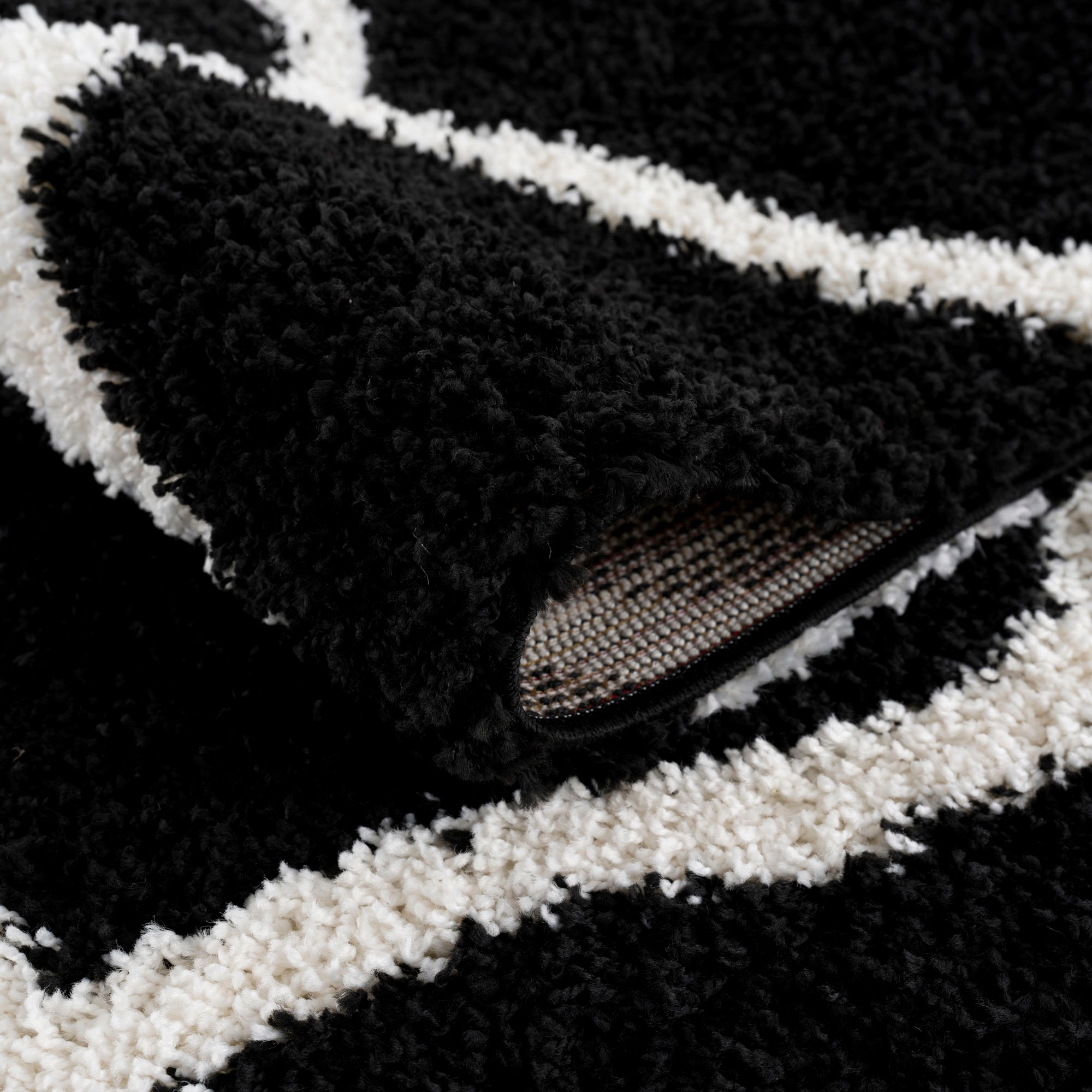 Sanat Hochflor-Teppich "Madrid" rund 30 mm Höhe Wohnzimmer, Langflor, Shagg günstig online kaufen