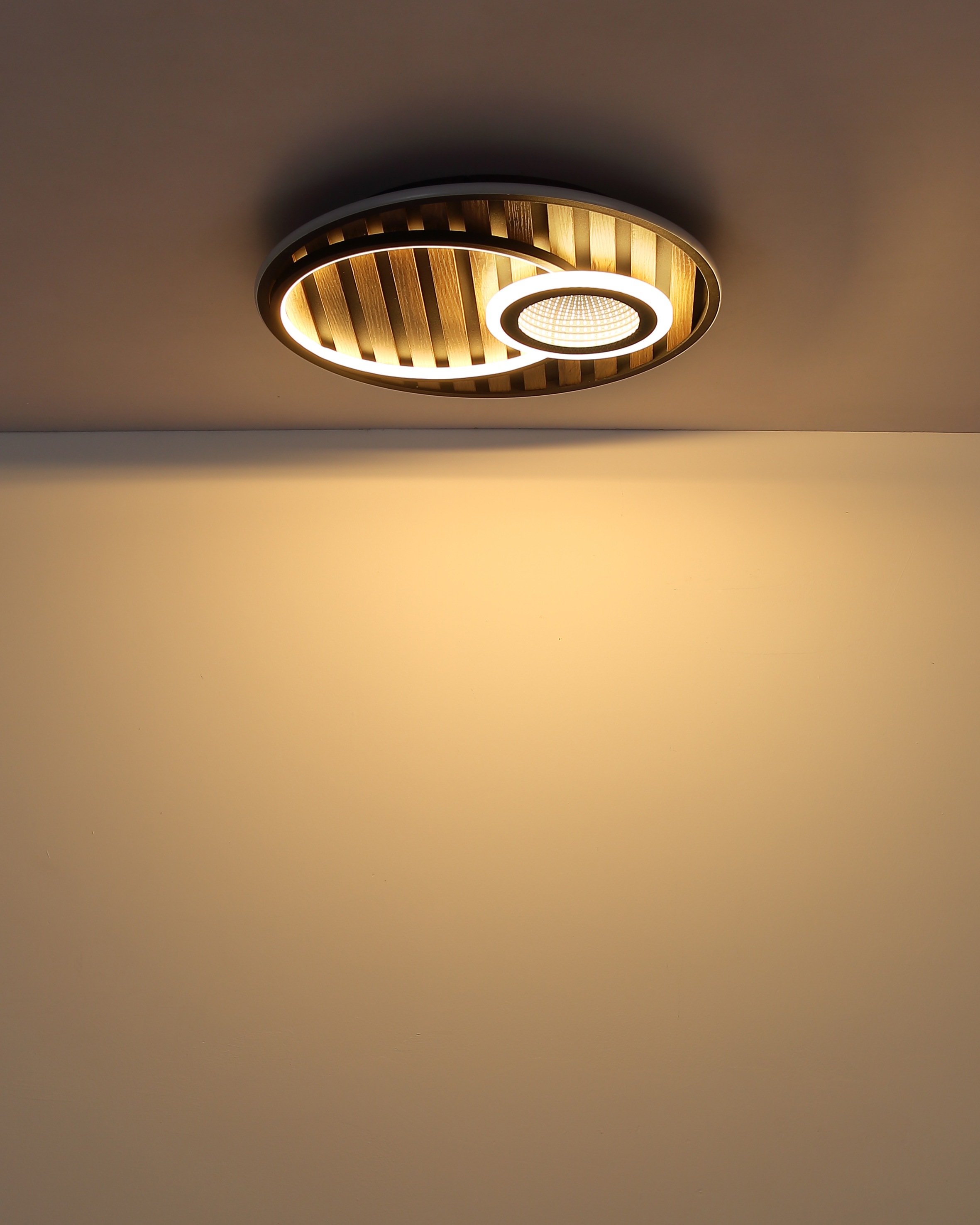 GLOBO LIGHTING LED Deckenleuchte »WOODY« LED-Modul 1 Stk. Warmweiß Deckenlampe, Wohnzimmer, Schlafzimmer, Design Lampe