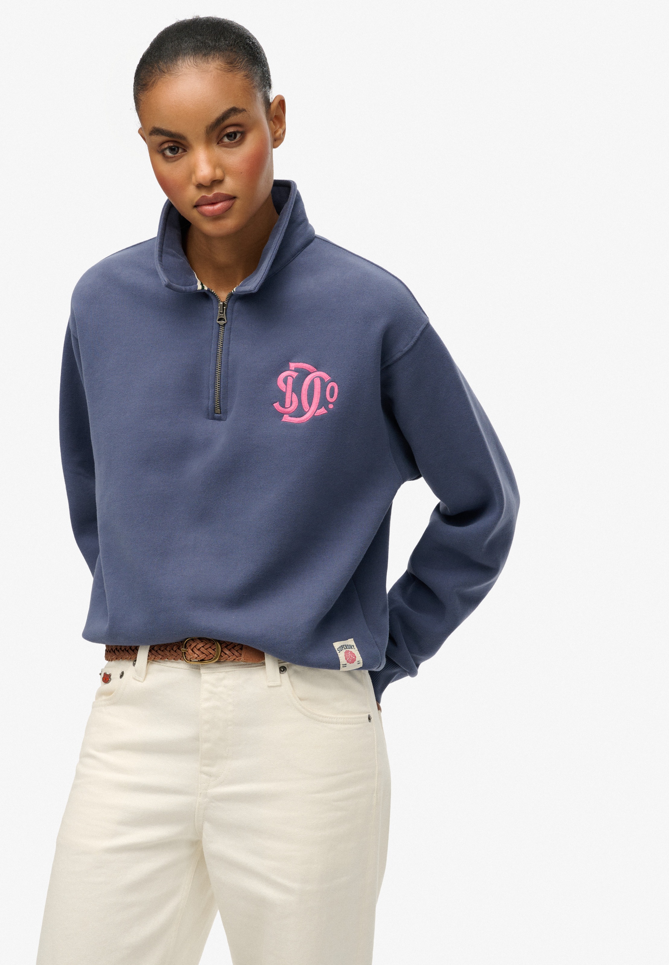 Superdry Sweatshirt "SD&CO NEON COLLARED HALF ZIP" günstig online kaufen