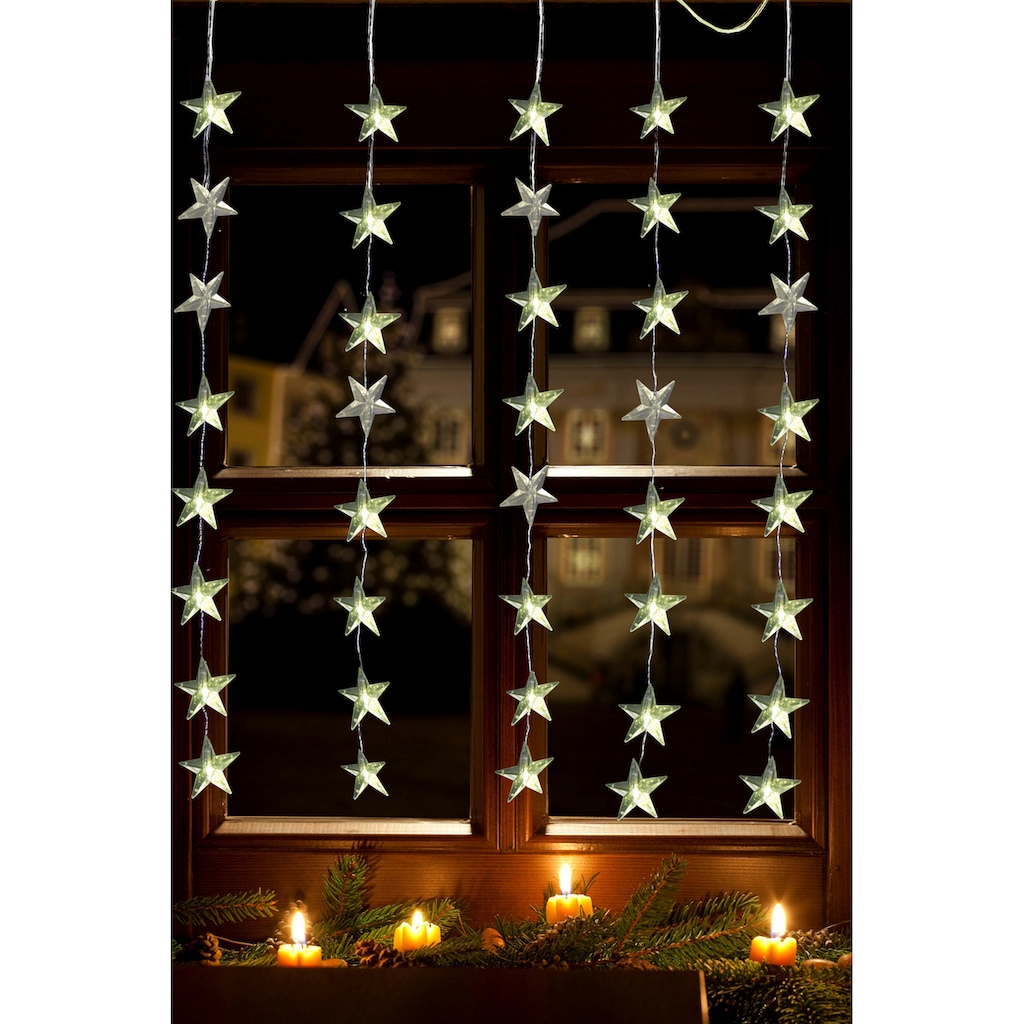 Star-Max LED-Lichtervorhang »Weihnachtsdeko«, LED-Fenster-Vorhang