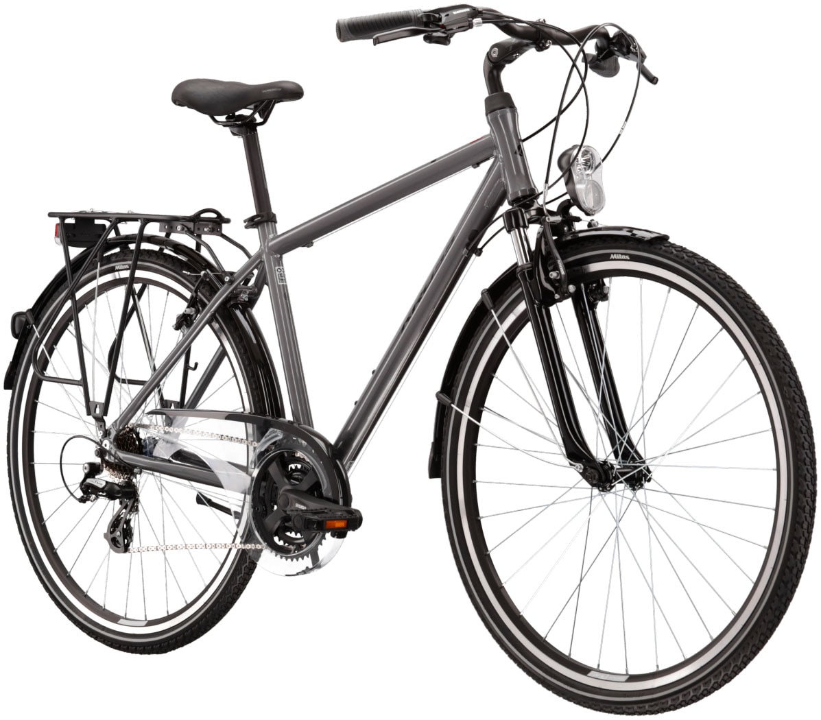 Kross Trekkingrad »KROSS Trekkingrad Trans 1.0 28" grau«, 21 Gang, Shimano, ALTUS M310 Schaltwerk, Kettenschaltung