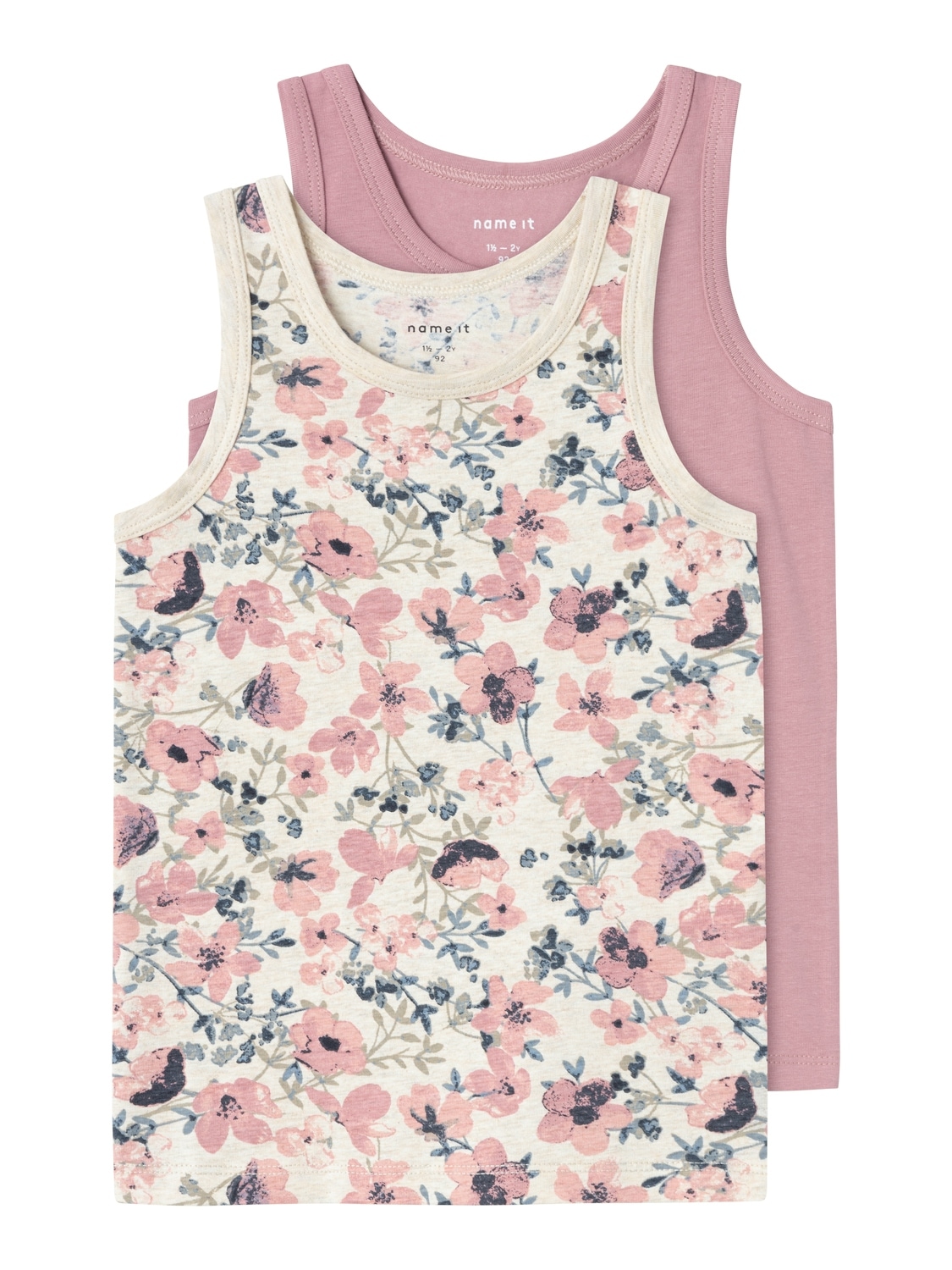 Name It Unterhemd »NMFTANK TOP 2P NOSTALGIA FLOWER NOOS«, (Packung, 2 St.)