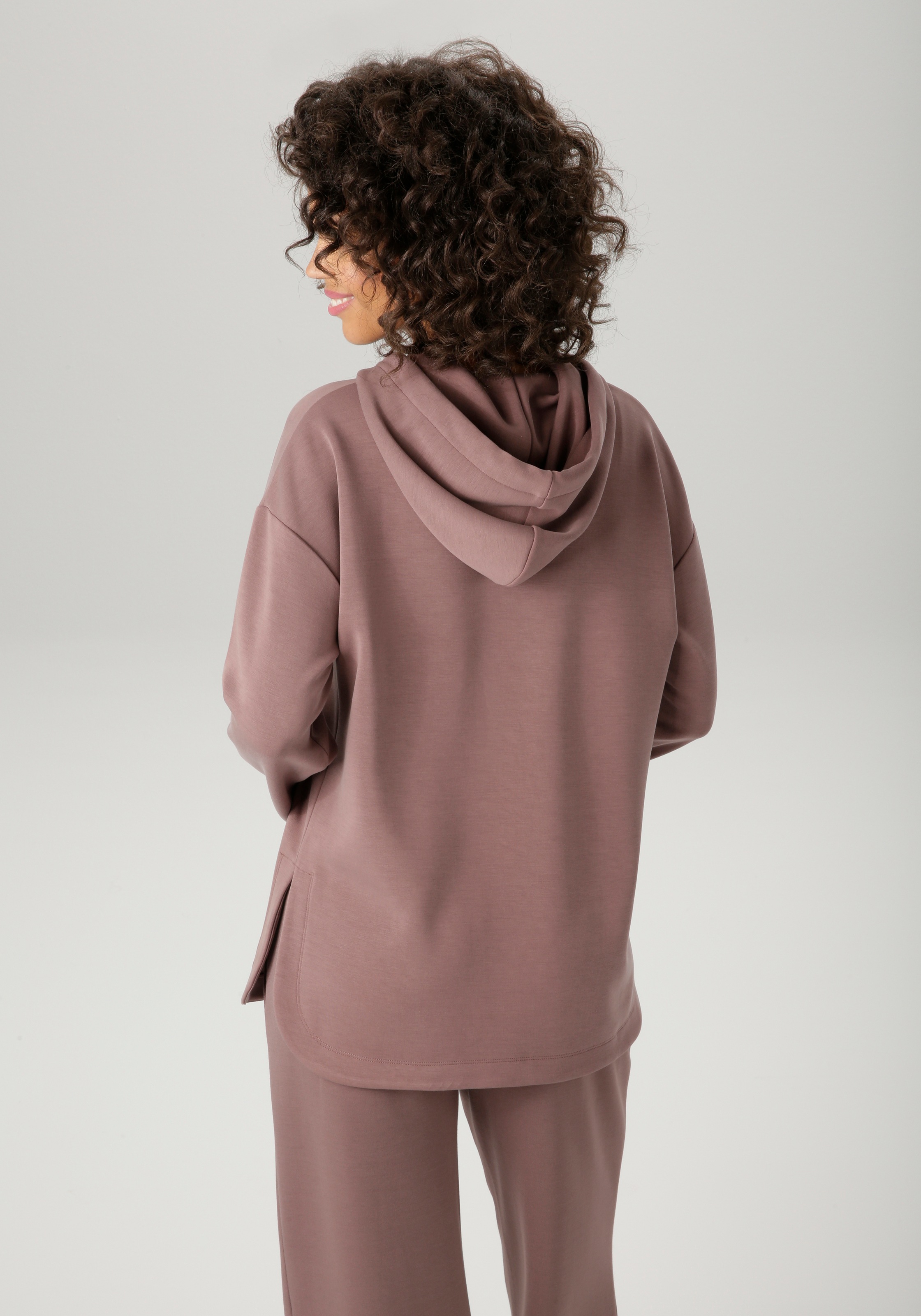 Aniston CASUAL Sweatshirt, mit Bindeband an der Kapuze günstig online kaufen