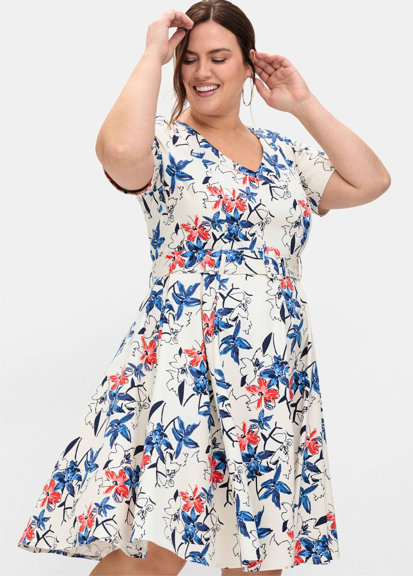 Sheego Cocktailkleid "Abendkleid" Nahttasche günstig online kaufen