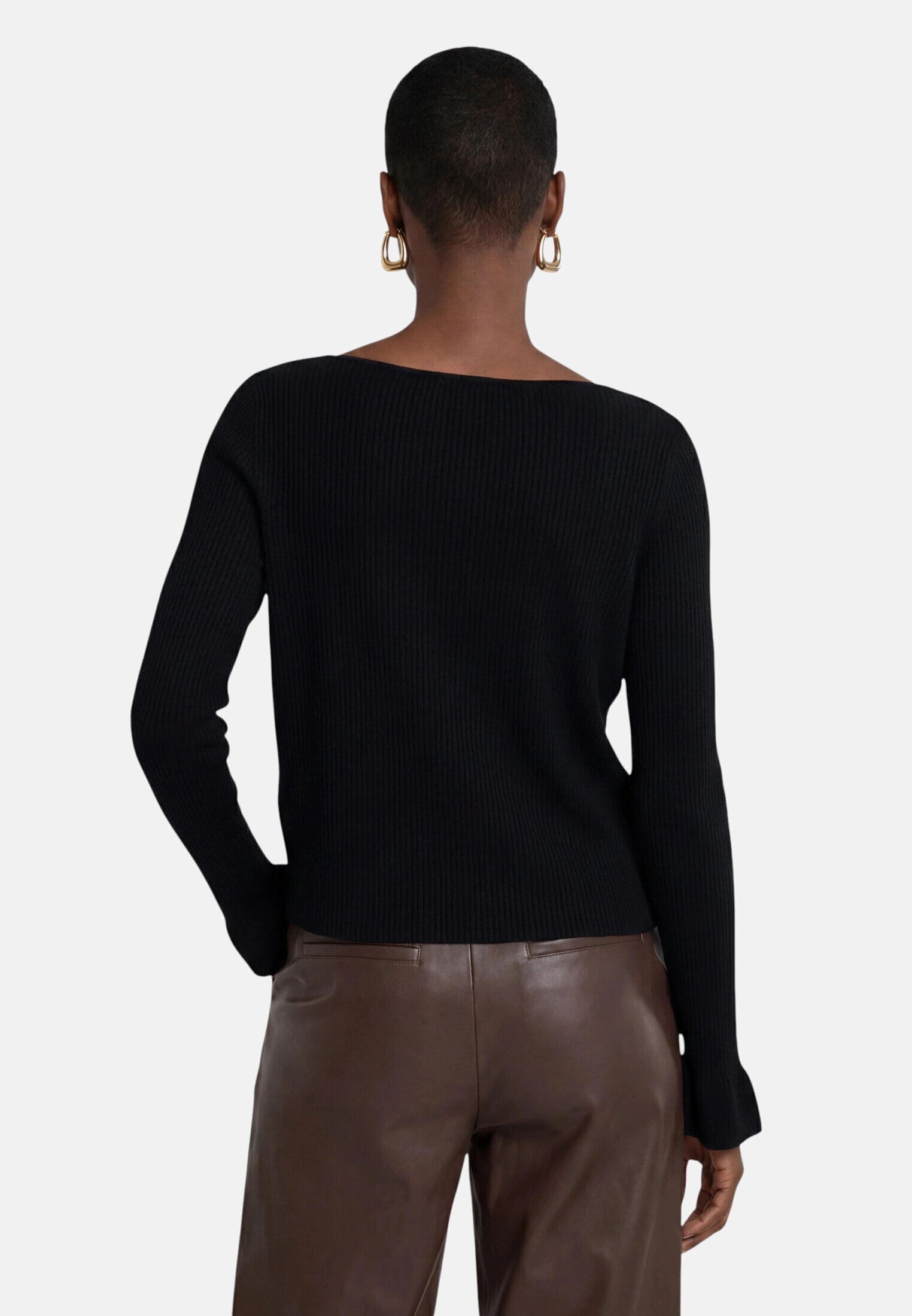 Zero Strickpullover »Damen mit Rüschen« 1 tlg. Struktur