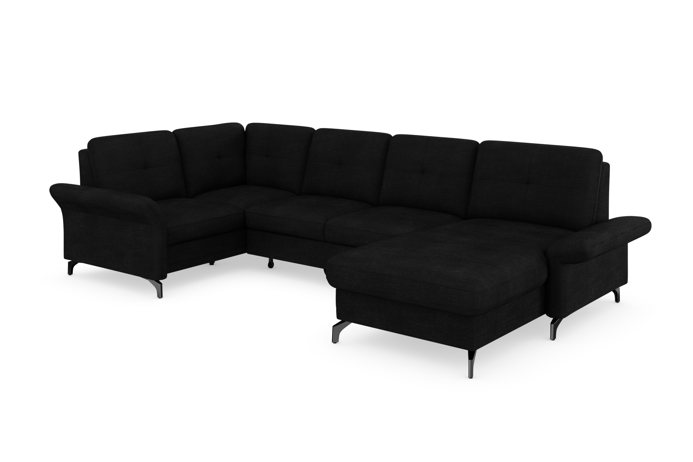 Places of Style Wohnlandschaft »Calando U-Form«, wahlweise mit Bettfunktion, Bettkasten und Armteilfunktion