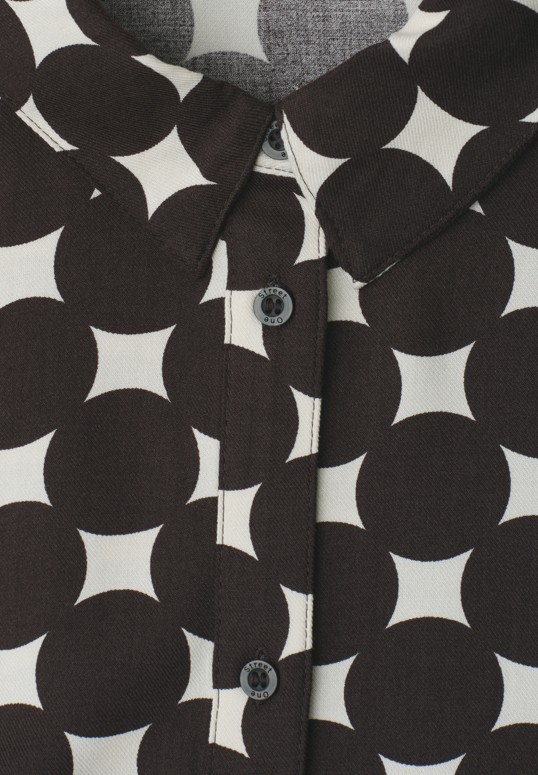 STREET ONE Blusenkleid Ohne Taschen mit Punktemuster