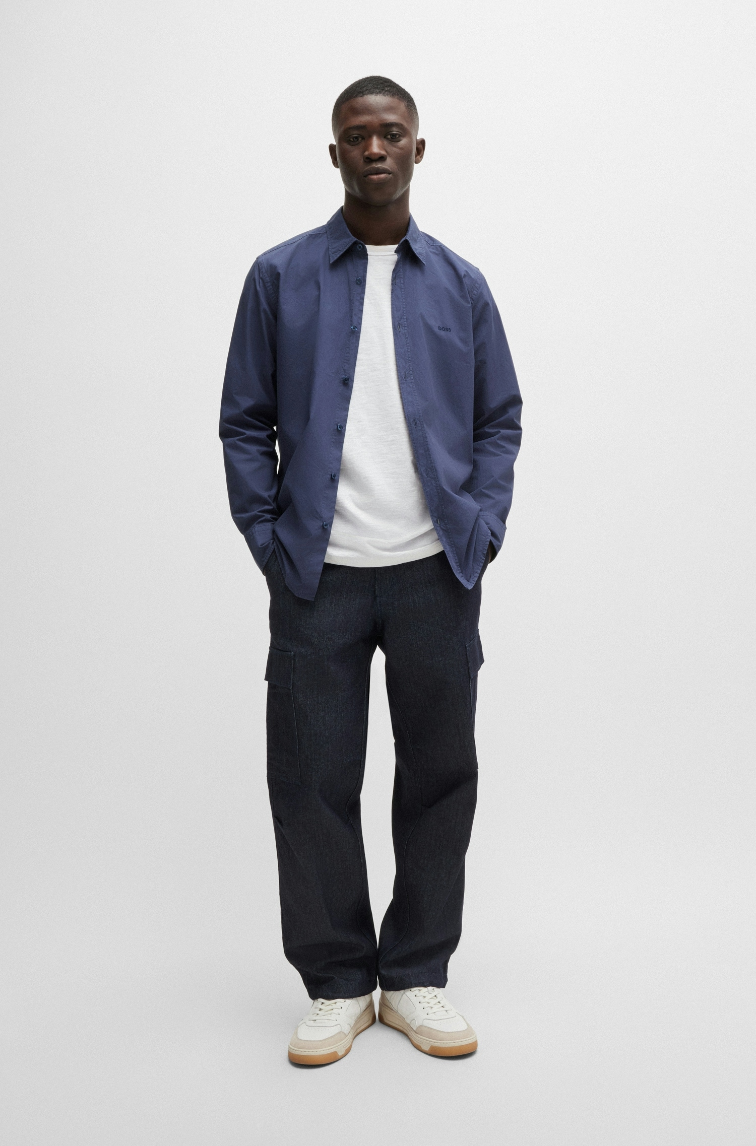 BOSS ORANGE Langarmhemd »Relegant_6_M«, mit BOSS Stickerei