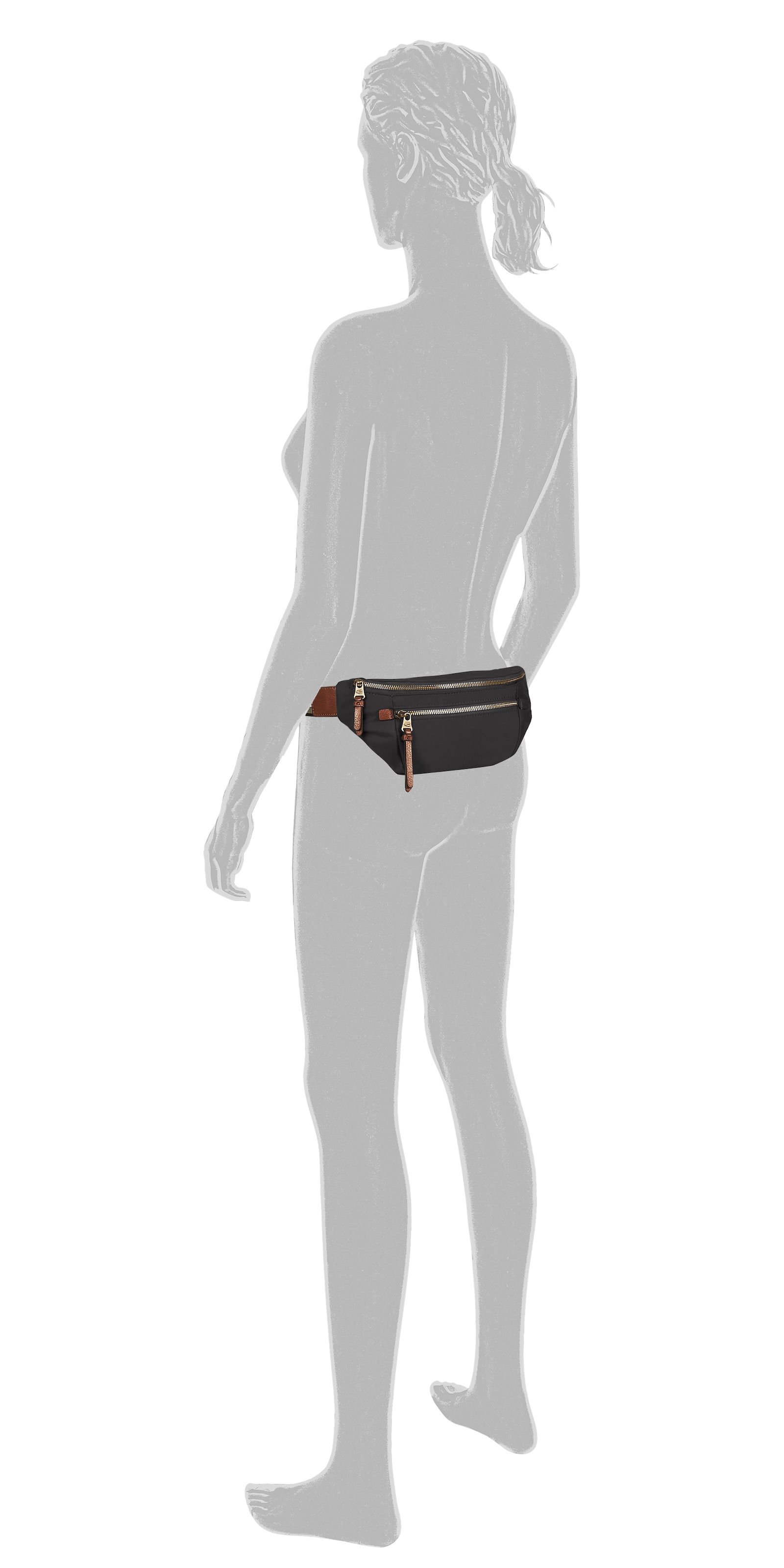 camel active Bauchtasche »Bari«, aus hochwertigem matten Nylon mit gestreiftem Gewebeband