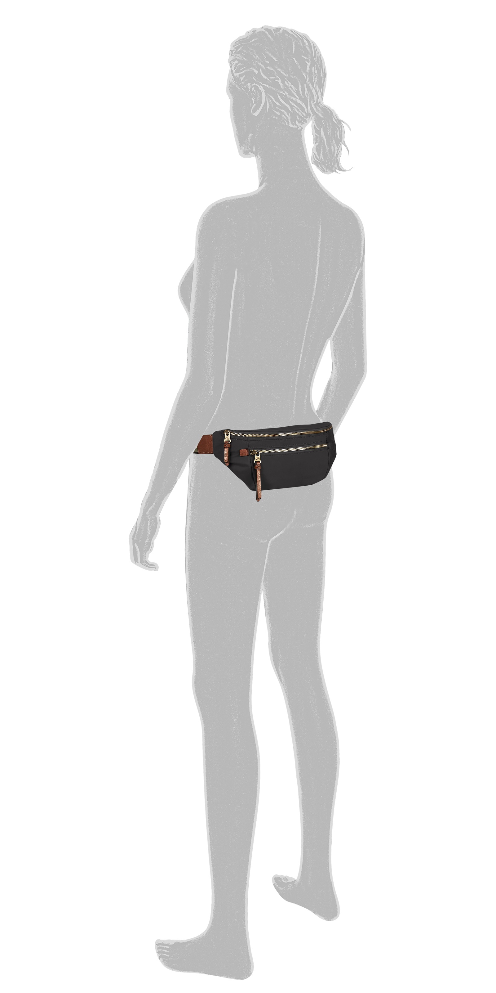 camel active Bauchtasche "Bari" aus hochwertigem matten Nylon mit gestreift günstig online kaufen