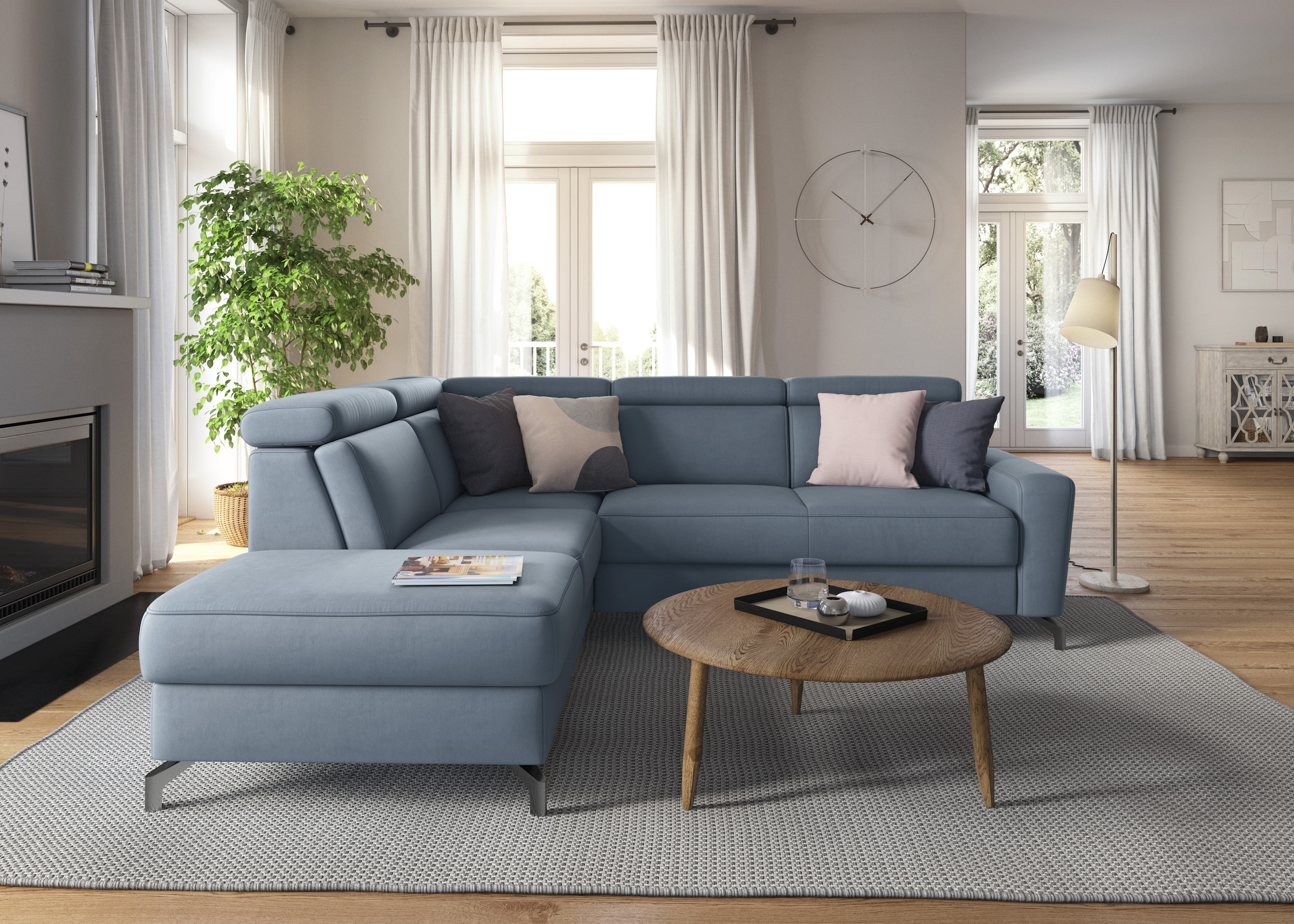 sit&more Ecksofa "Scarlett L-Form", inklusive Kopfteilverstellung, wahlweis günstig online kaufen