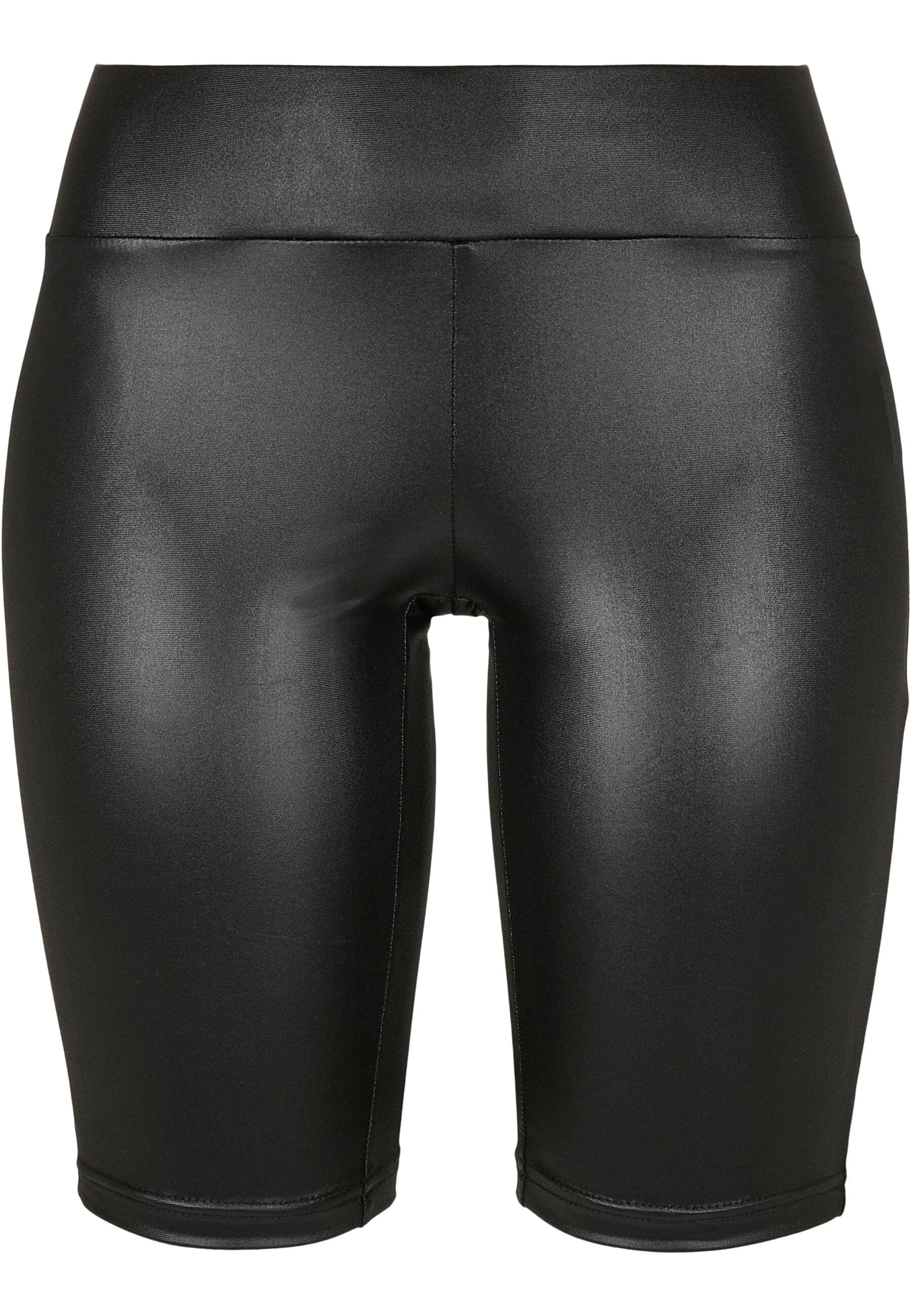 Stoffhose »Urban Classics Damen Ladies Synthetic Leather Cycle Shorts«, (1 tlg.)