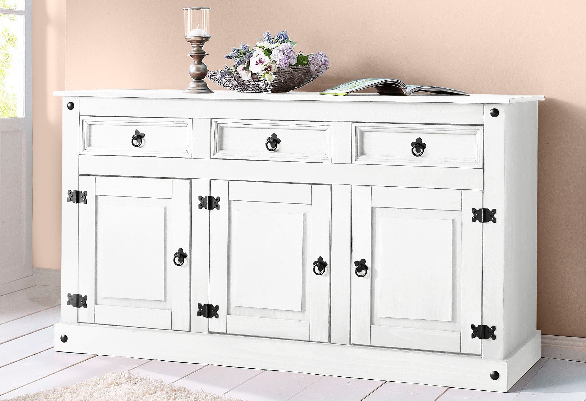 OTTO home Sideboard "Mexiko" Kommode aus massivem Kiefernholz, Breite 151 cm