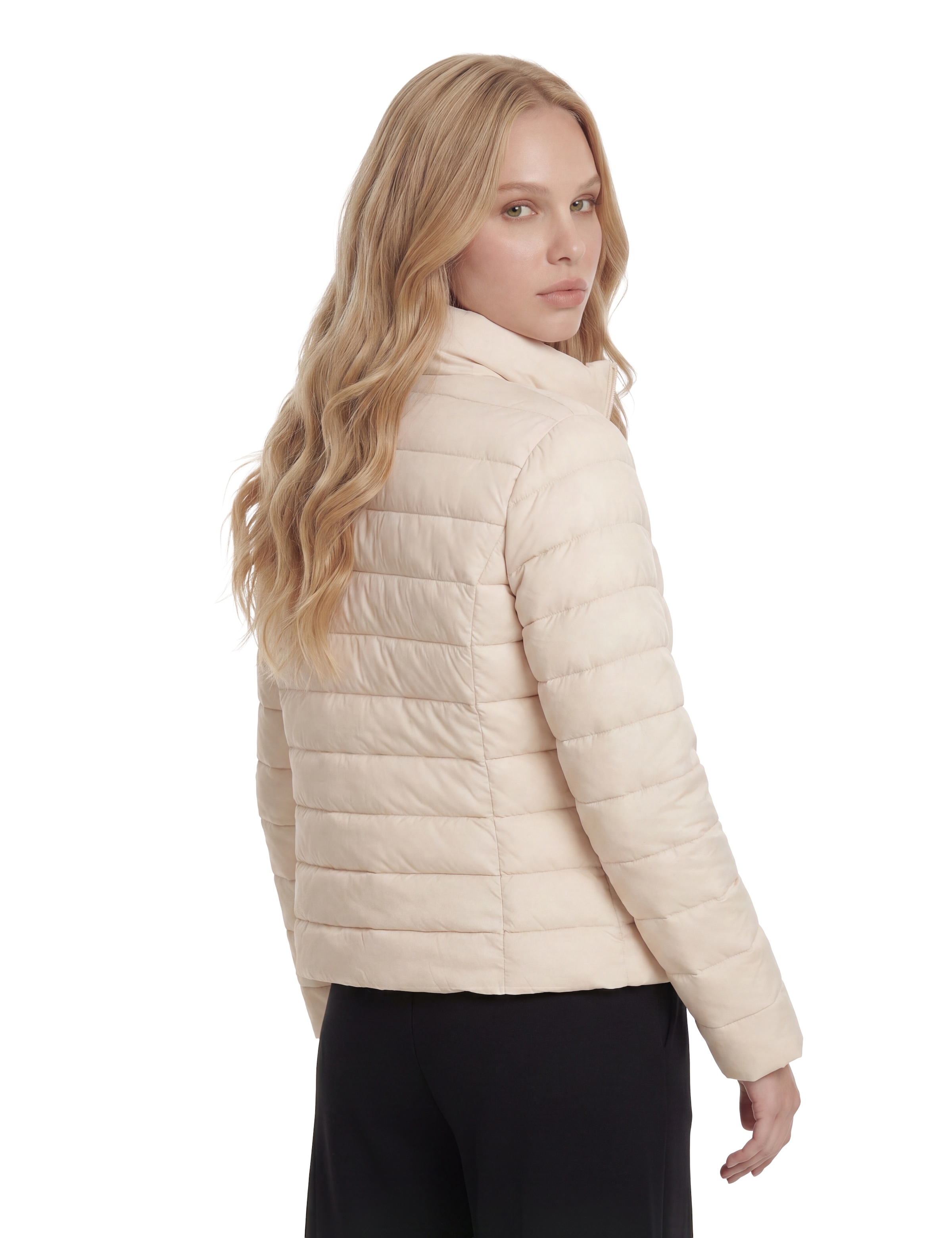 Guess Steppjacke »SOLID HEAVY DIANN PUFFER JACKE« mit Kapuze mit Stehkragen, gefüttert