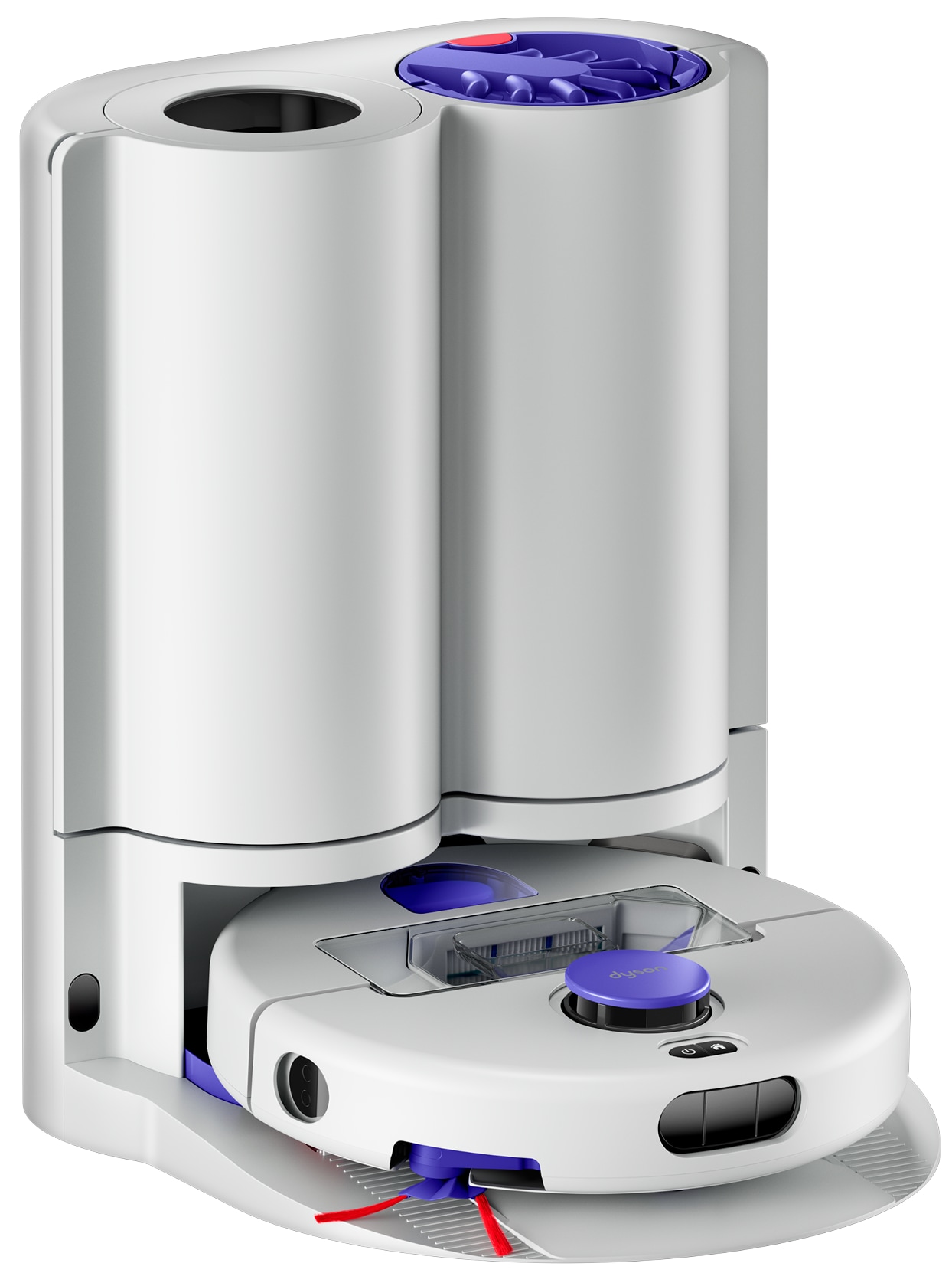 Dyson Silber Violett Blau Nass-Trocken-Saugroboter "Dyson R2 Nurovi™ Wash+Dry Saugroboter" 21.000 Pa Saugkraft; Twin-Capture™-System; Reuleaux-Dreieck-Wischpads von Baur
