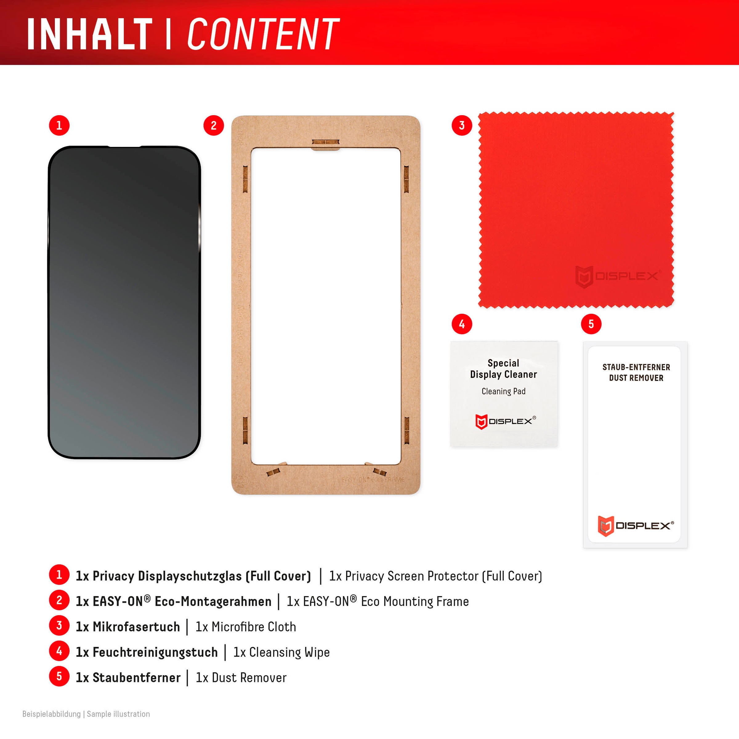 Displex Displayschutzglas »Privacy Glass«, für Samsung Galaxy S24-Samsung Galaxy S25, Blickschutz Displayschutzfolie Displayschutz kratzer-resistent 10H