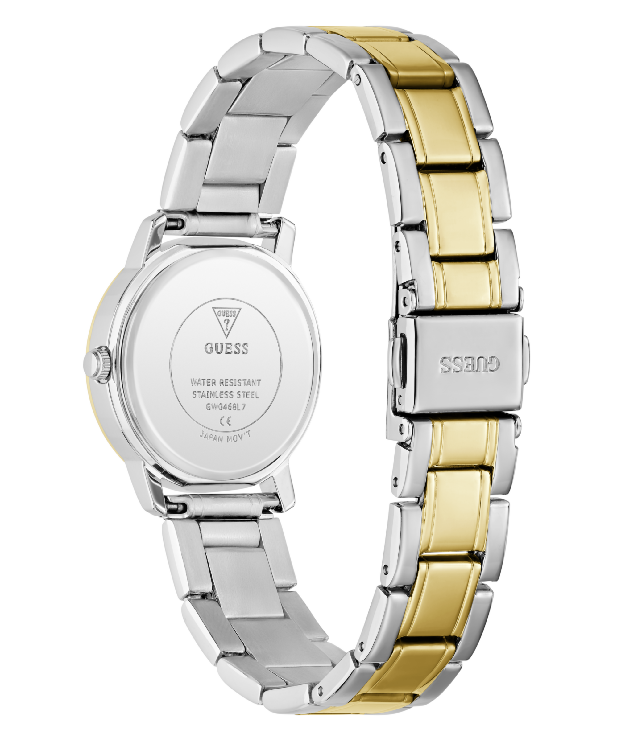 Guess Quarzuhr »MELODY« Armbanduhr, Damenuhr, Edelstahlarmband, analog