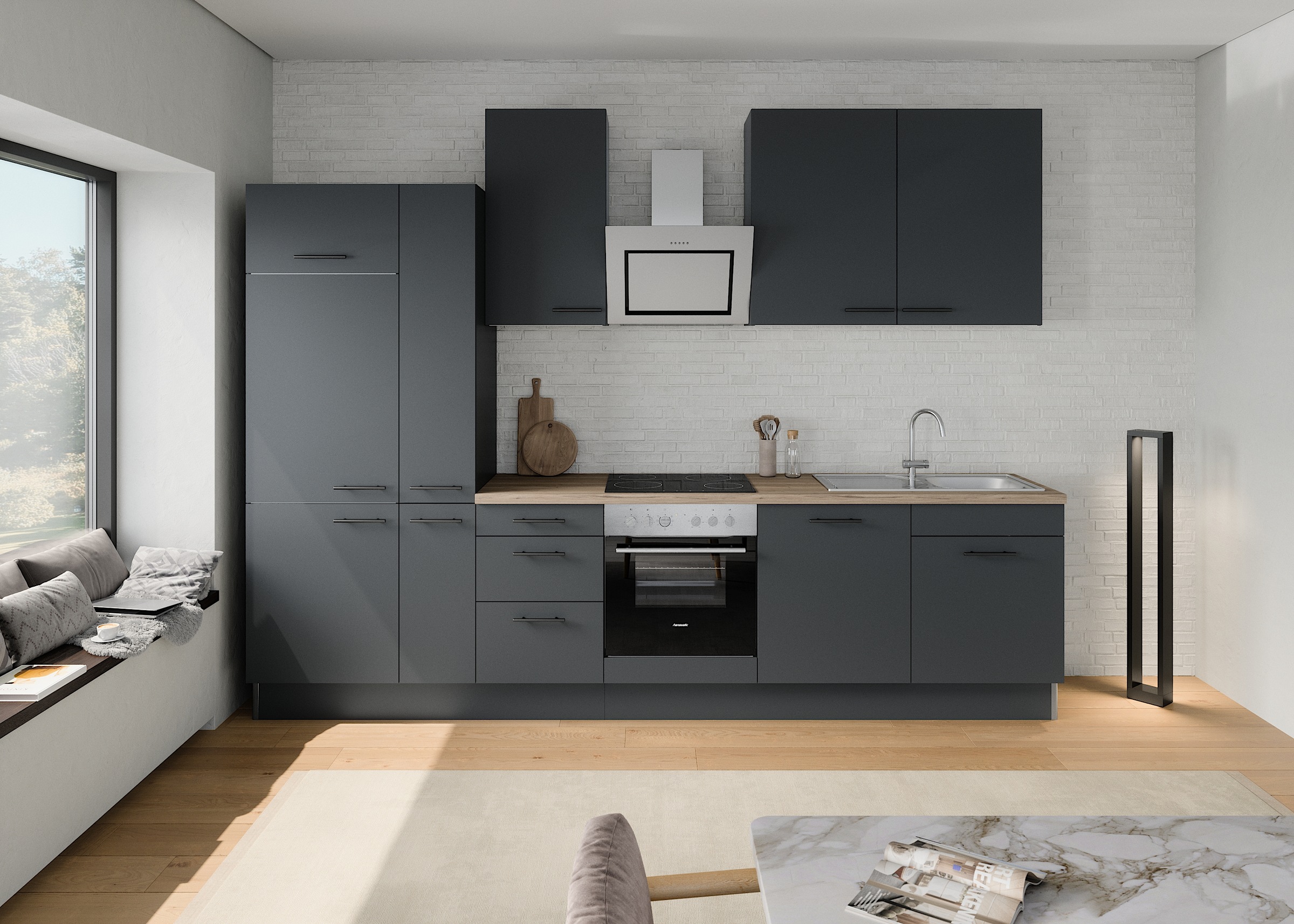 OPTIFIT Küchenzeile "Fiona", Breite 320 cm, mit Hanseatic-E-Geräten,in Prem günstig online kaufen