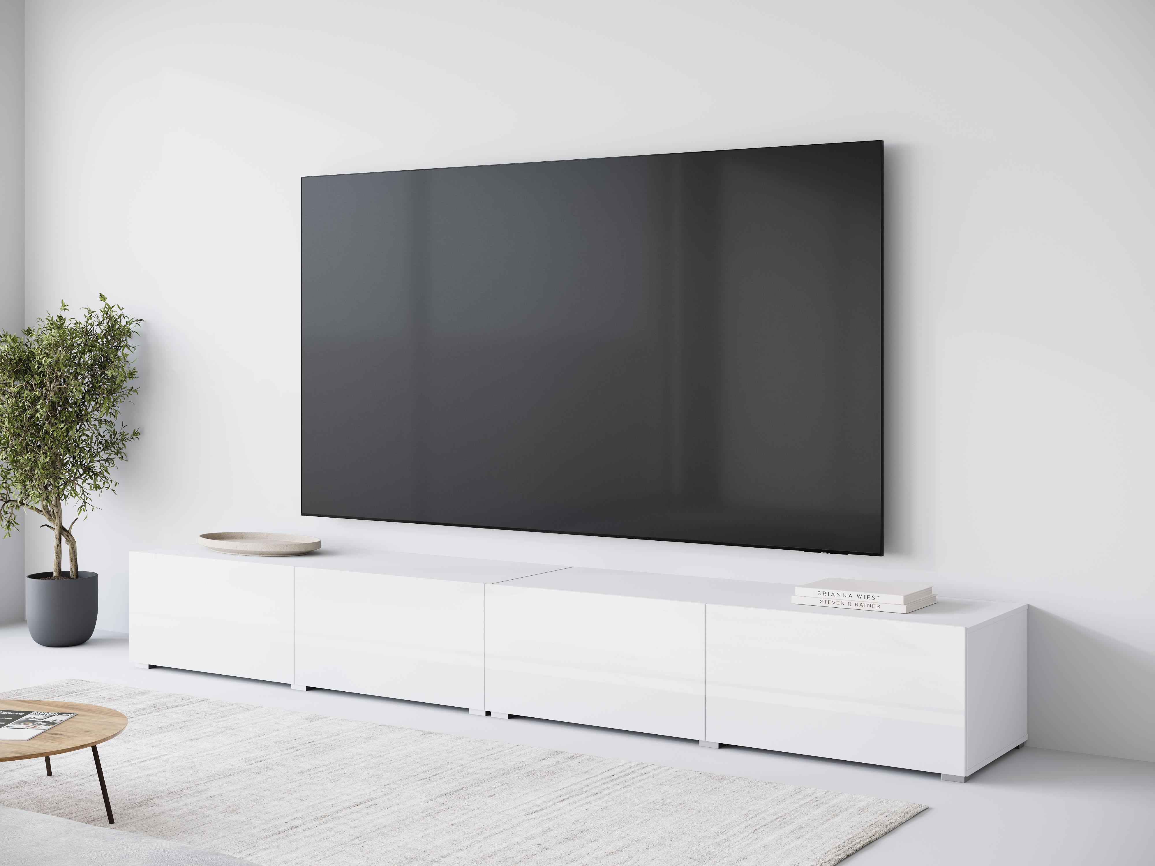 OTTO home Lowboard "Denver Erlebe die Weltmeisterschaft im XXL-Format" Elegantes TV-Möbel 300 cm, speziell für bis zu 98-Zoll Fernseher