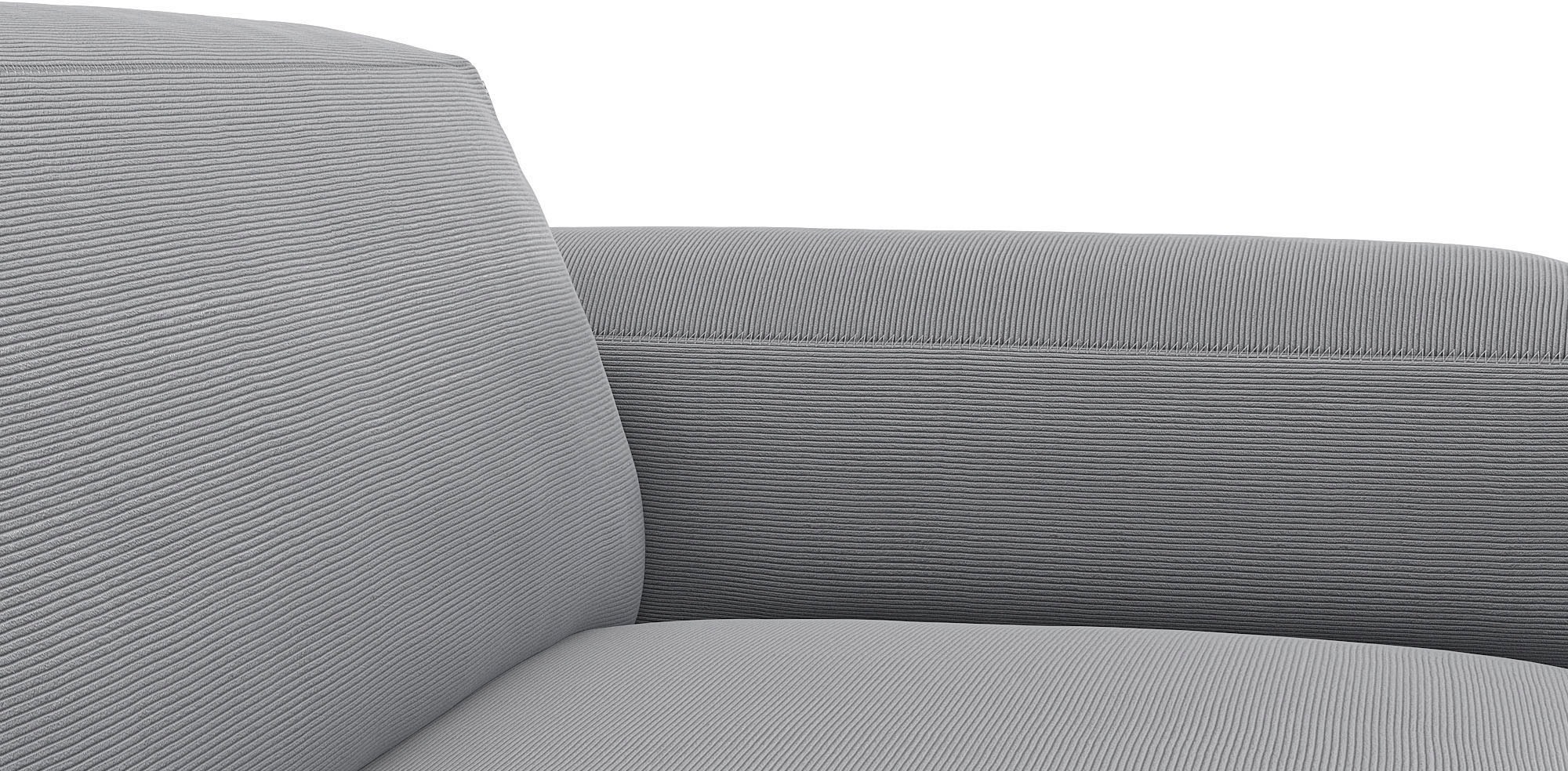 FLEXLUX Ecksofa »Lucera Chaislongue rechts oder links, L-Form, bequem«, modern & anschmiegsam, Kaltschaum, Stahl-Wellenunterfederung