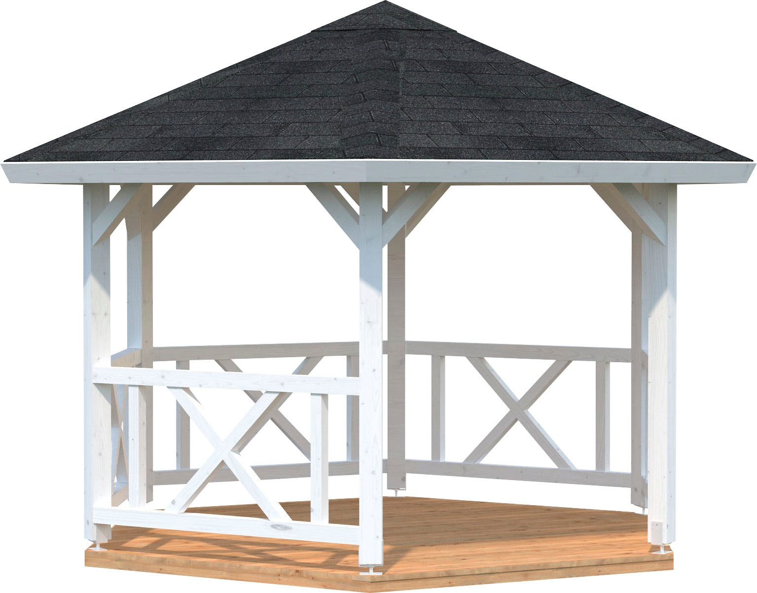 Palmako Holzpavillon »Betty«, BxT: 423x423 cm, weiß