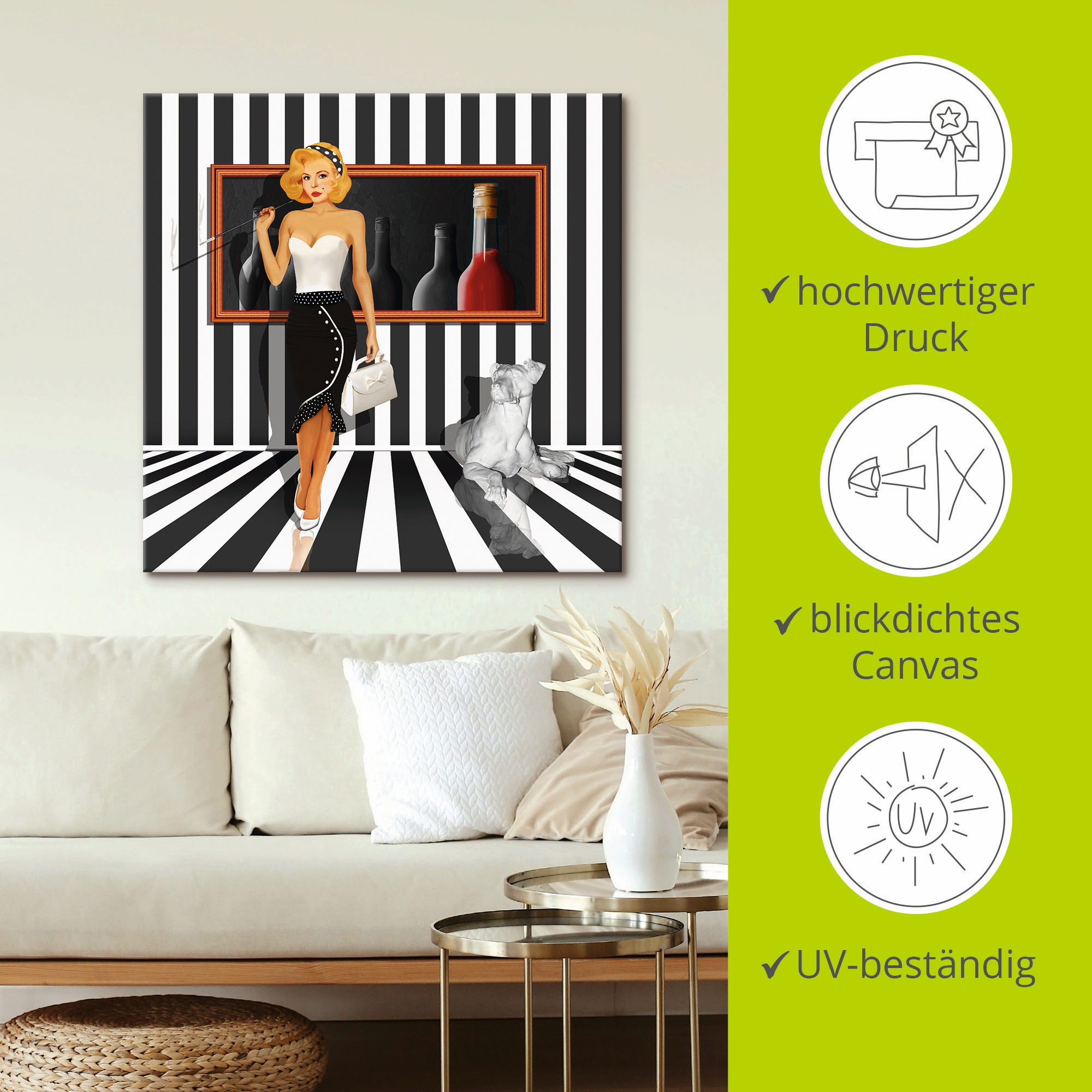 Artland Wandbild »Serie«, Frau, (1 St.), als Leinwandbild, Wandaufkleber in verschied. Größen