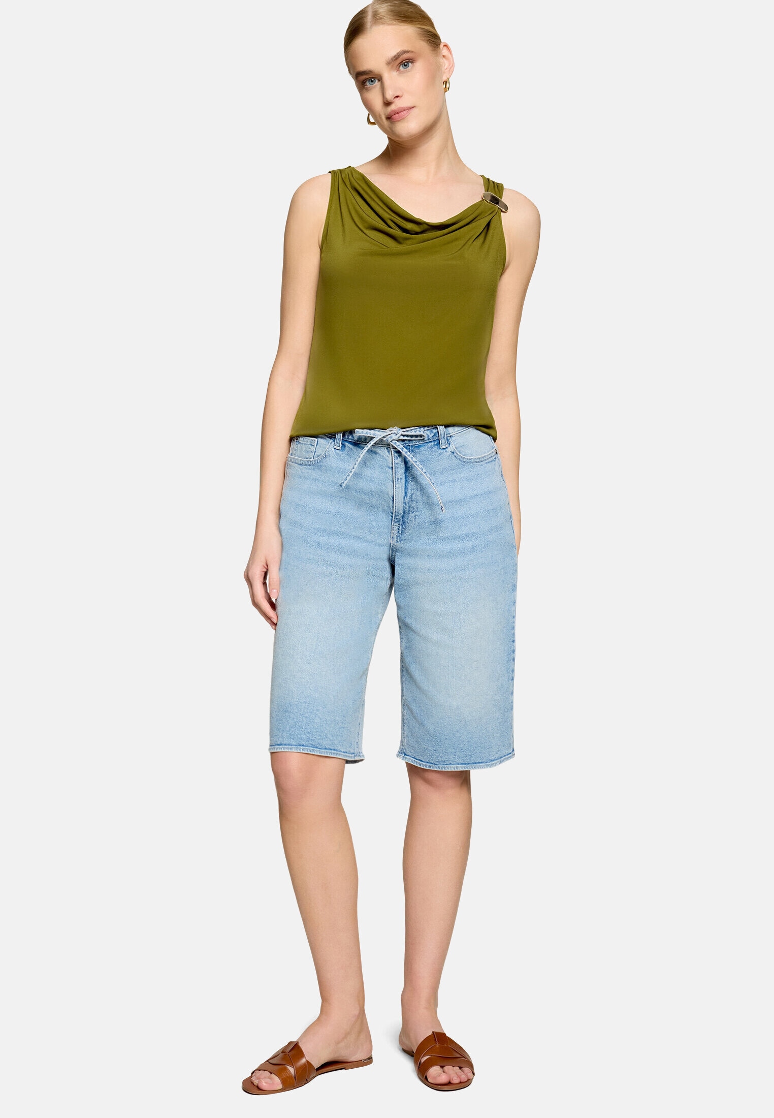 Zero T-Shirt »Damen mit Wasserfallausschnitt« 1 Material