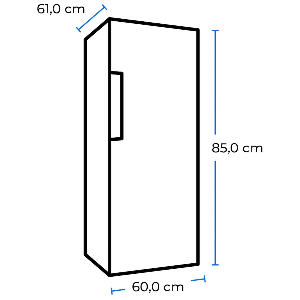 exquisit Kühlschrank, KS18-4-H-170D weiss, 85,0 cm hoch, 60,0 cm breit