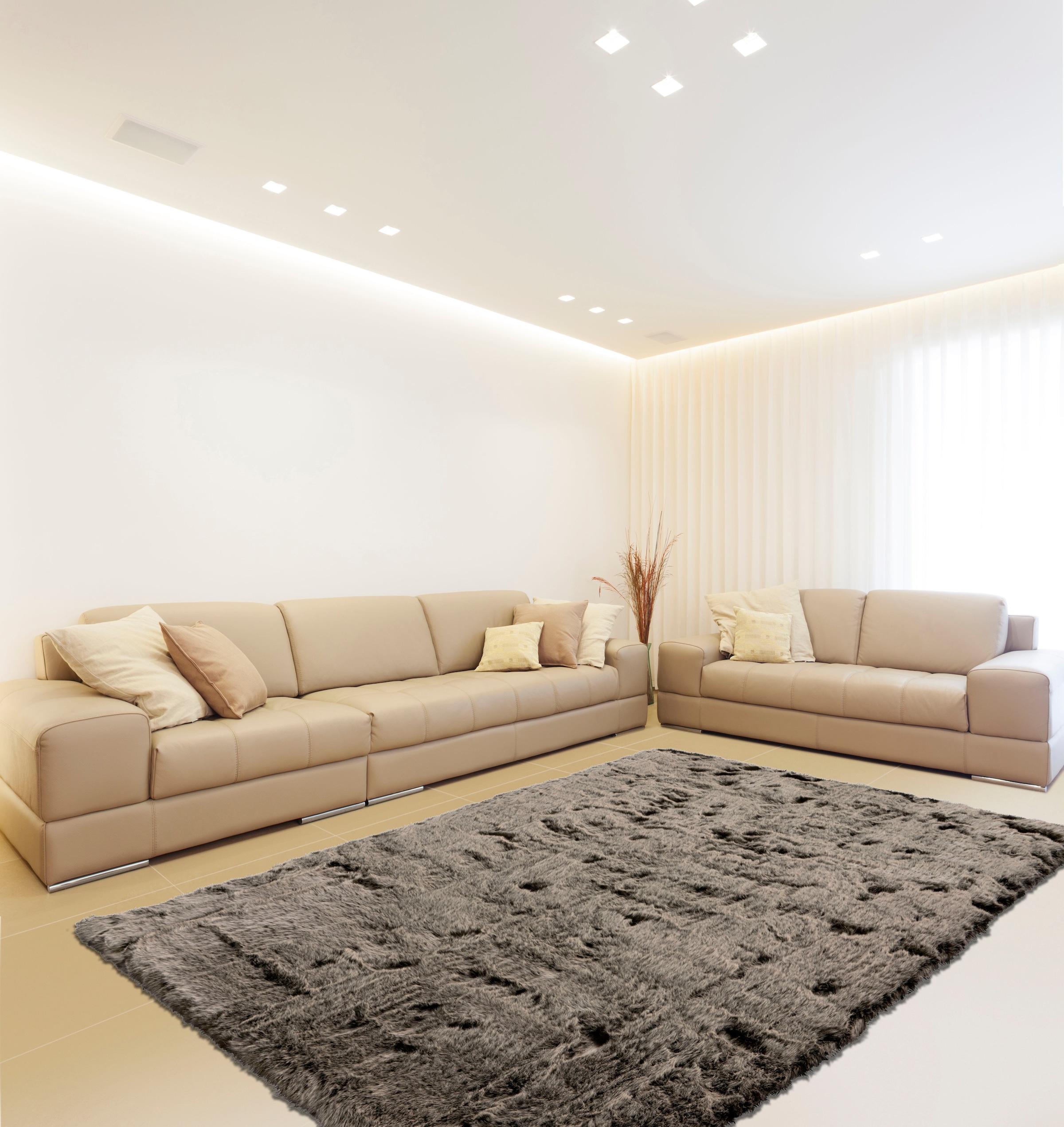 calo-deluxe Hochflor-Teppich "Emica-1000" rechteckig 52 mm Höhe Kunstfell, günstig online kaufen