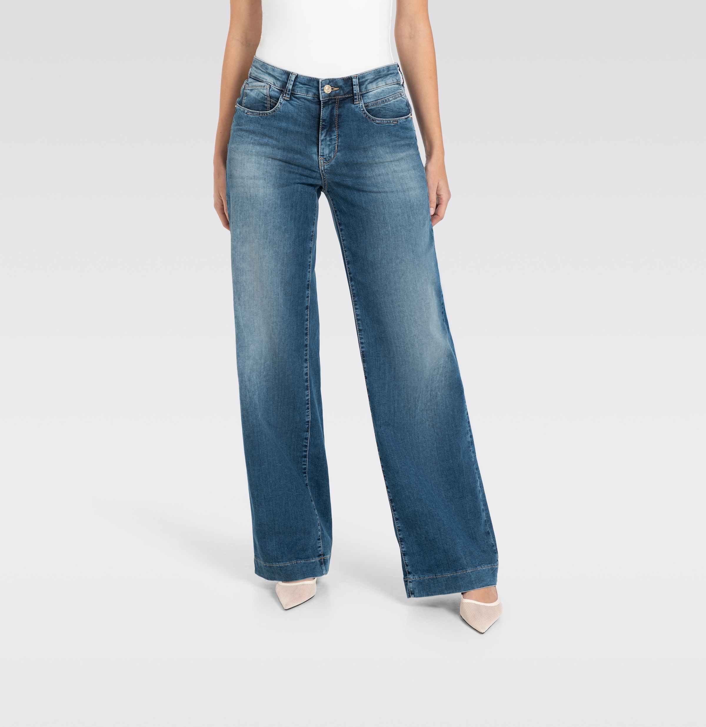 MAC Weite Jeans »RICH PALAZZO« im Five-Pocket Style