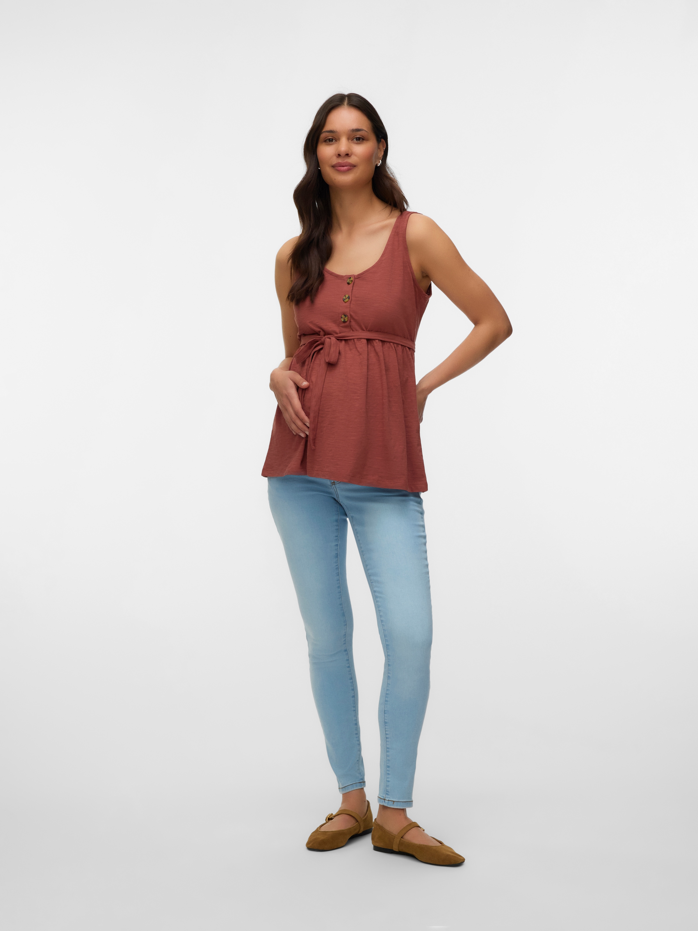 Mamalicious Umstandsshirt »MLEVI LIA SL JRS TOP 2F NOOS«