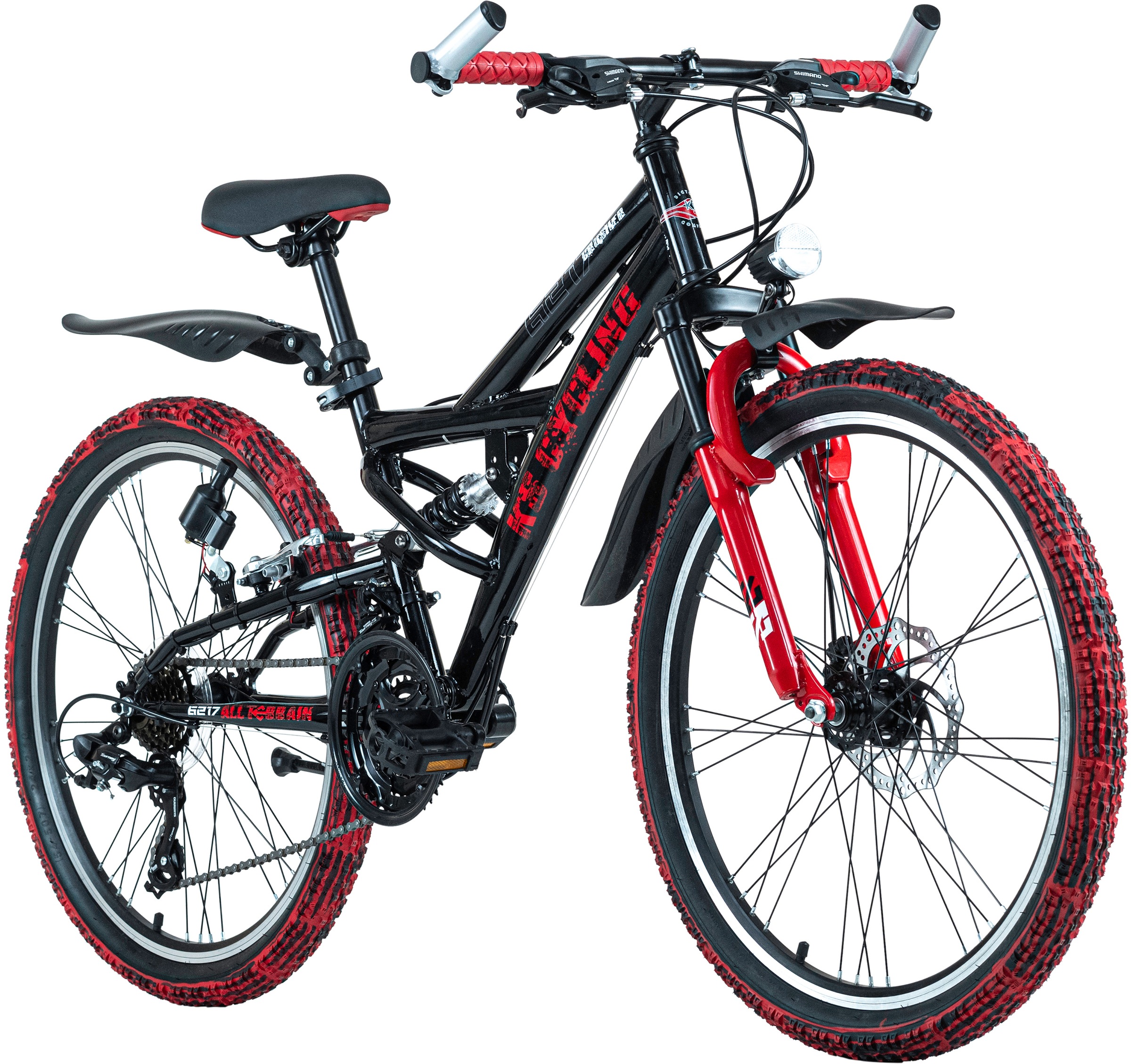 KS Cycling Jugendfahrrad »Crusher«, 21 Gang, Shimano, Tourney Schaltwerk, Kettenschaltung, für Damen und Herren, Kettenschaltung