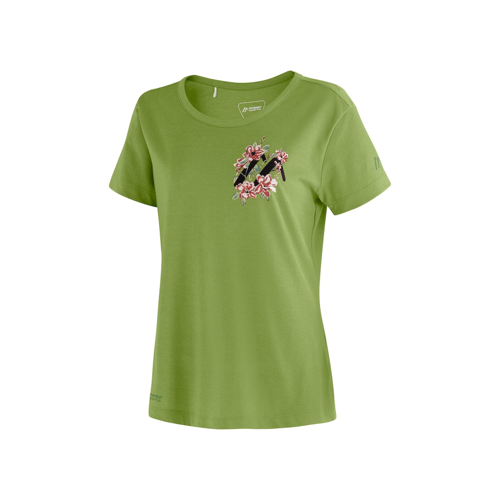 Maier Sports T-Shirt »Burgeis 25 W« Damen Kurzarmshirt mit Print für Wandern und Freizeit