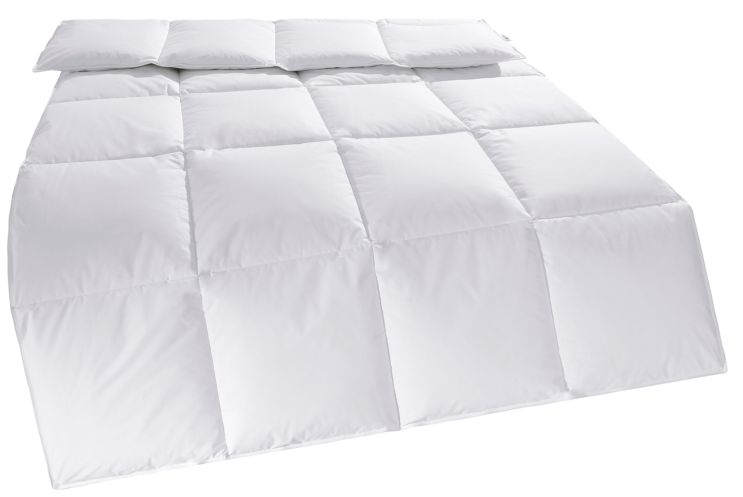 my home Daunenbettdecke + Kopfkissen »Cyra Set, Bettdecke 135x200 & 155x220 cm mit Kissen 80x80 cm«, (Spar-Set), Set, wo besonders auf artgerechte Haltung der Tiere geachtet wird