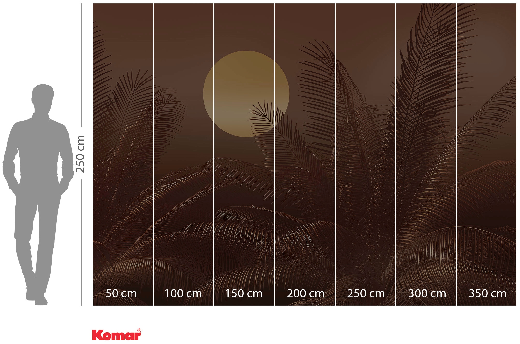 Komar Vliestapete »Digitaldruck Vlies -  Calypso - Größe 350 x 250 cm« bedruckt glatt Wohnzimmer, Schlafzimmer