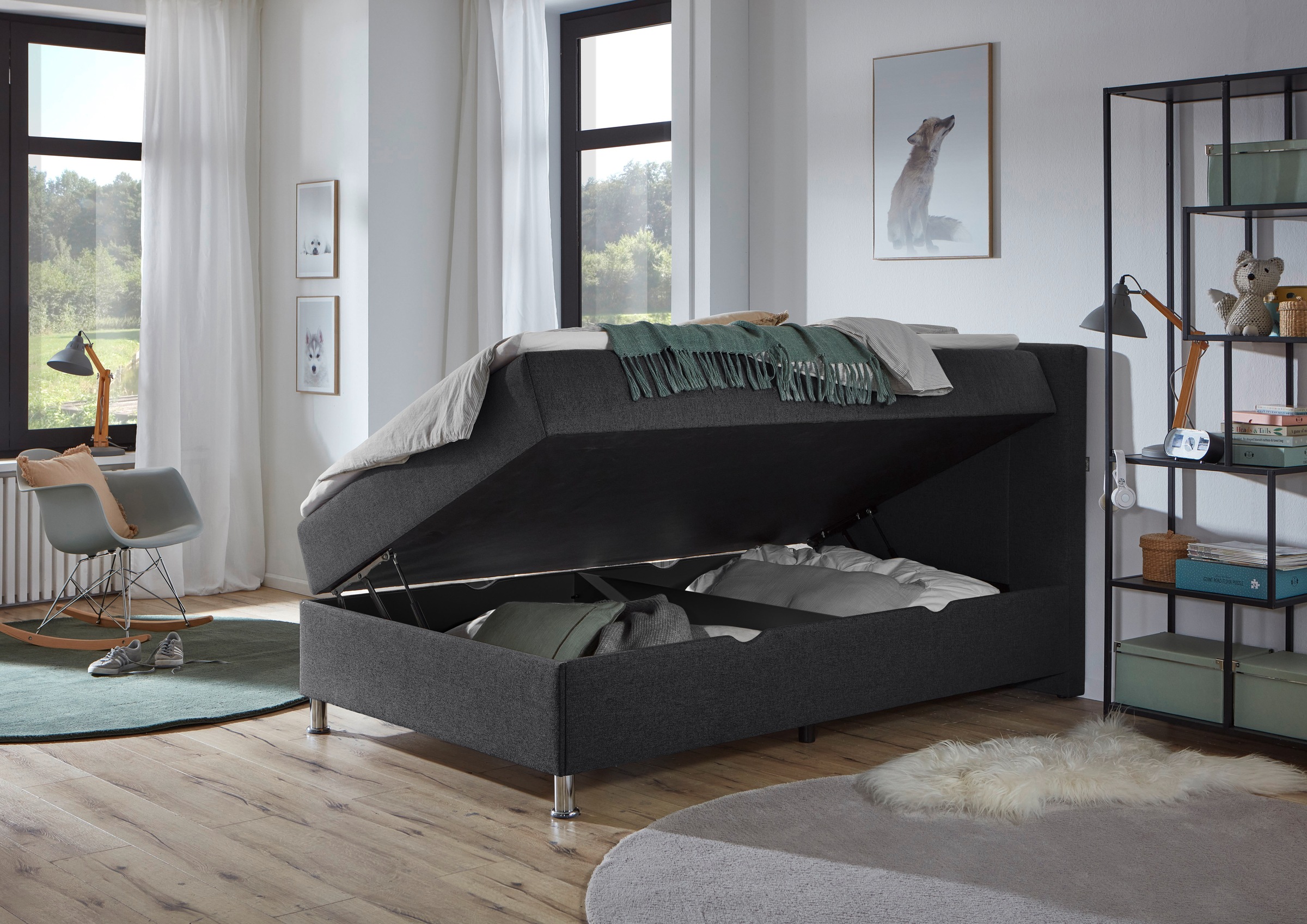 INOSIGN Boxbett »Escalon mit Bettkasten, inkl. Topper«