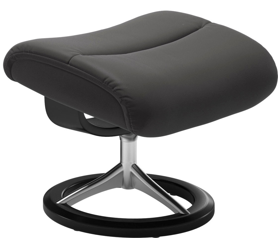 Thumbnail - Stressless Relaxsessel "View" Set, Relaxsessel mit Hocker, mit Signature Base, Größe M,Gestell Schwarz