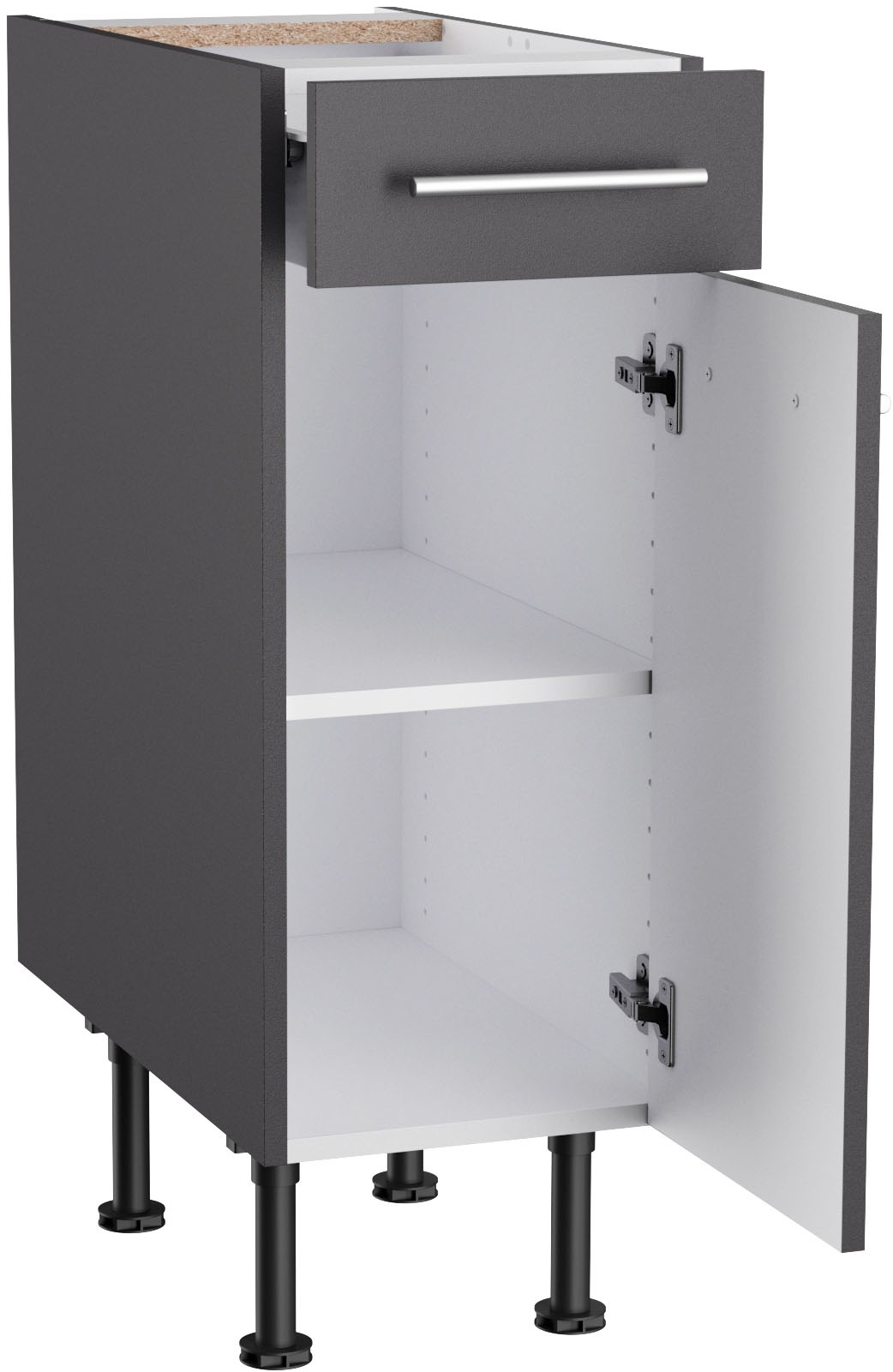 Thumbnail - KOCHSTATION Unterschrank "KS-Bern2" Breite 30 cm, 1 Tür, 1 Schubkasten, 1 Einlegeboden