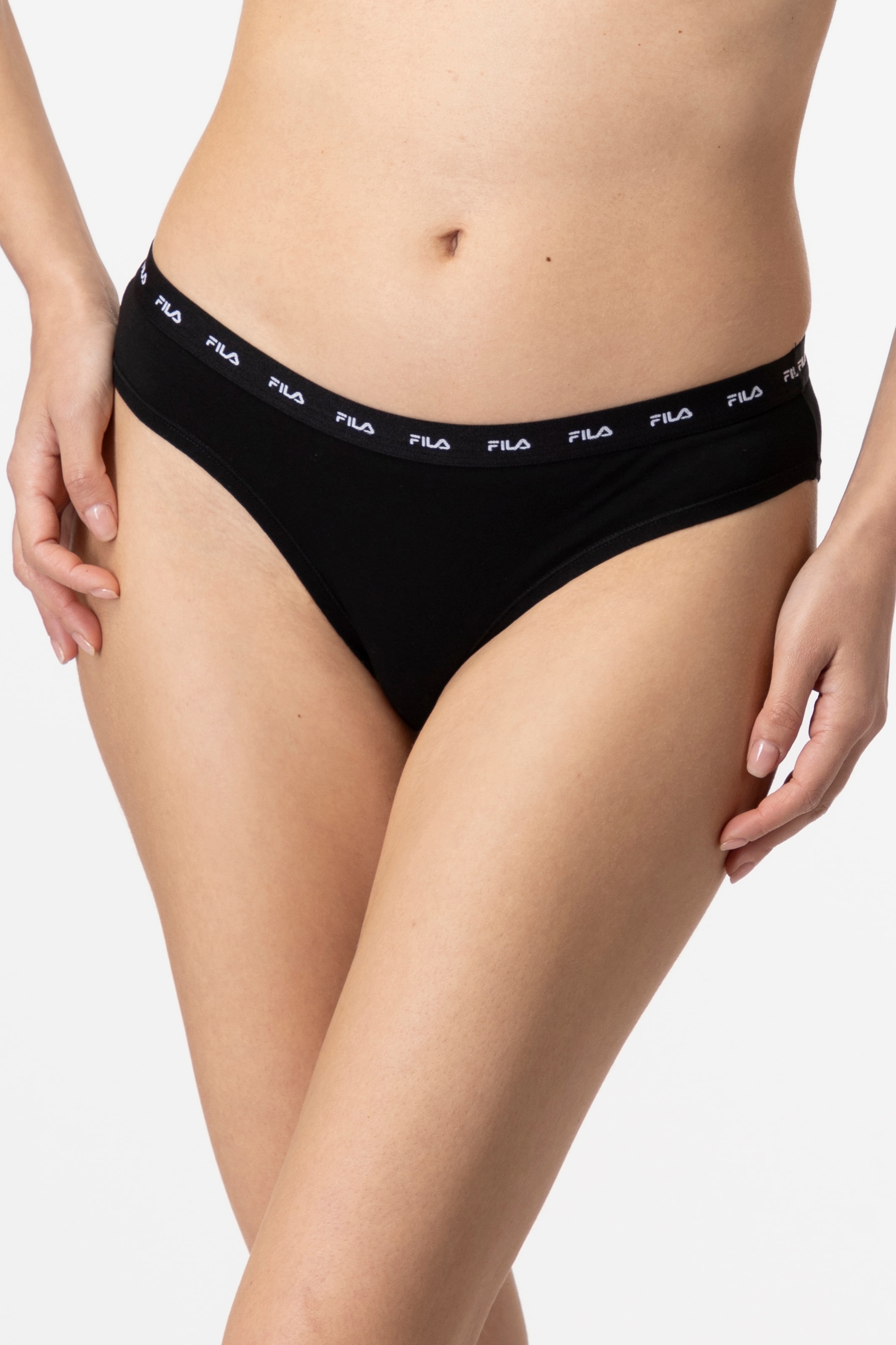 Fila Slip »WOMAN BRIEF«, (3er Pack), 2x uni, 1x gemustert