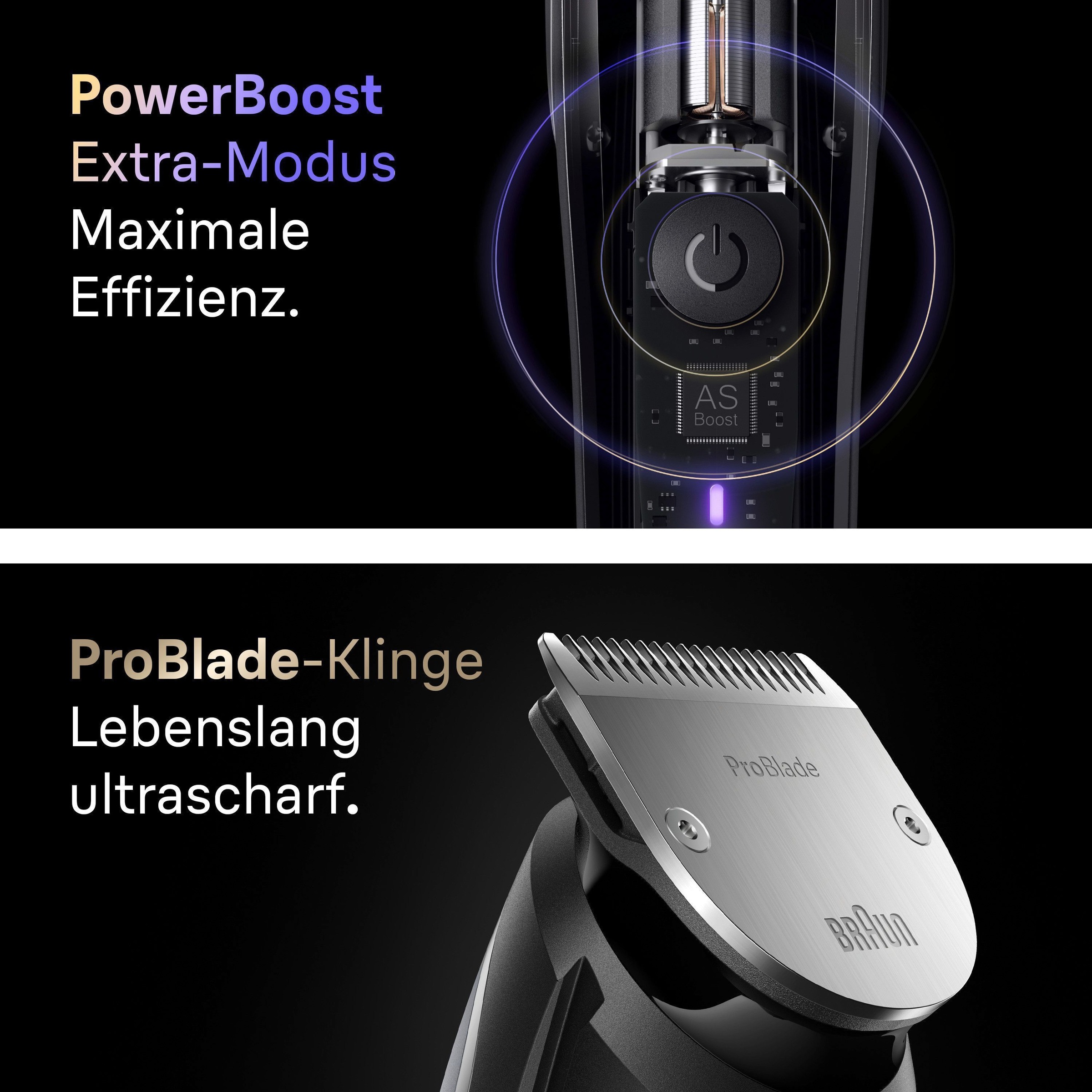 Thumbnail - Braun Haarschneider "Barttrimmer BT9520" Lebenslang scharfe ProBlade Klinge, 180 Min Akkulaufzeit, 52 Längen