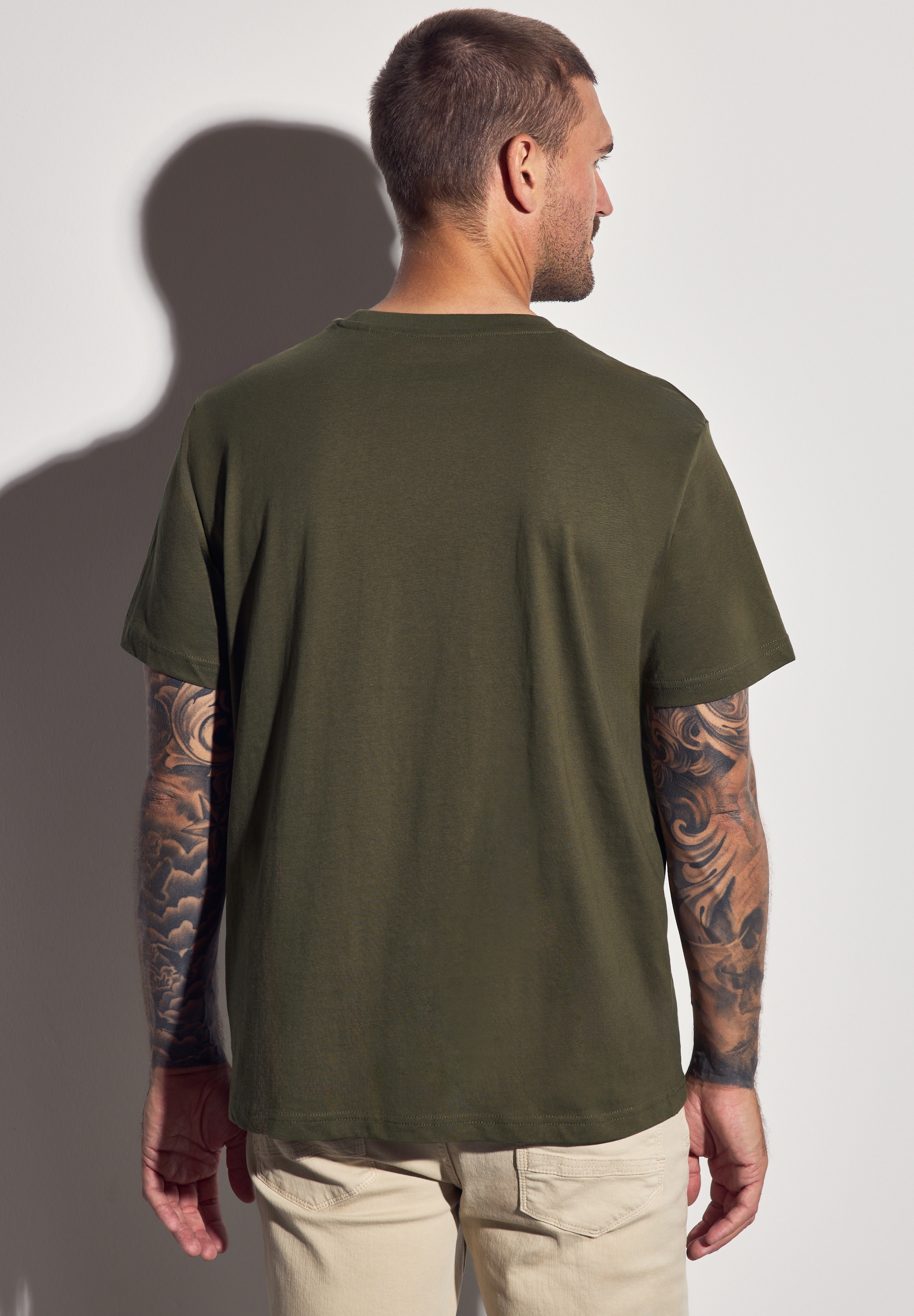 STREET ONE MEN T-Shirt, aus reiner Baumwolle