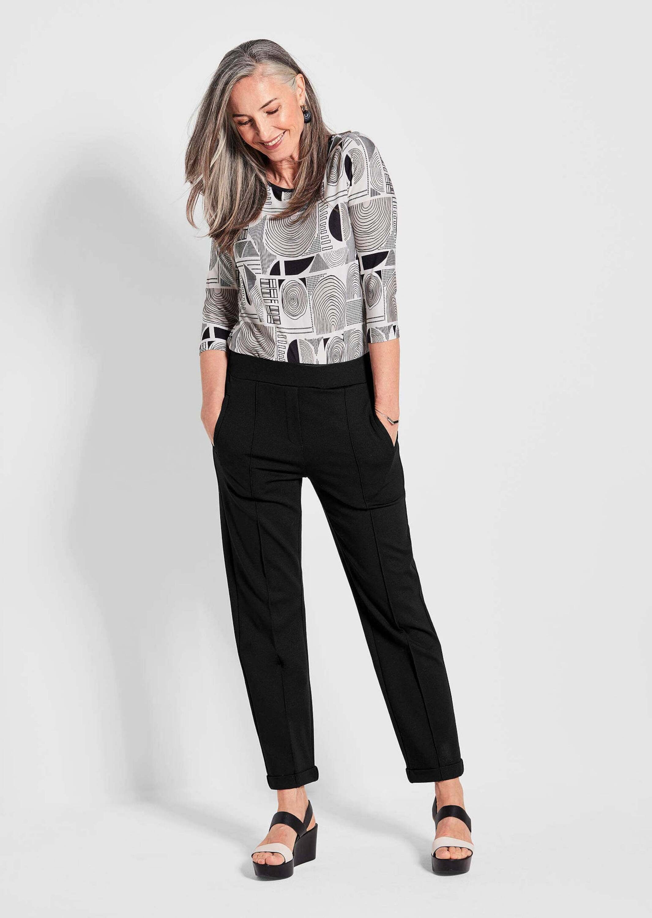 GOLDNER Schlupfhose "Kurzgröße Blaue Jerseyhose CARLA aus Viskosemix" günstig online kaufen