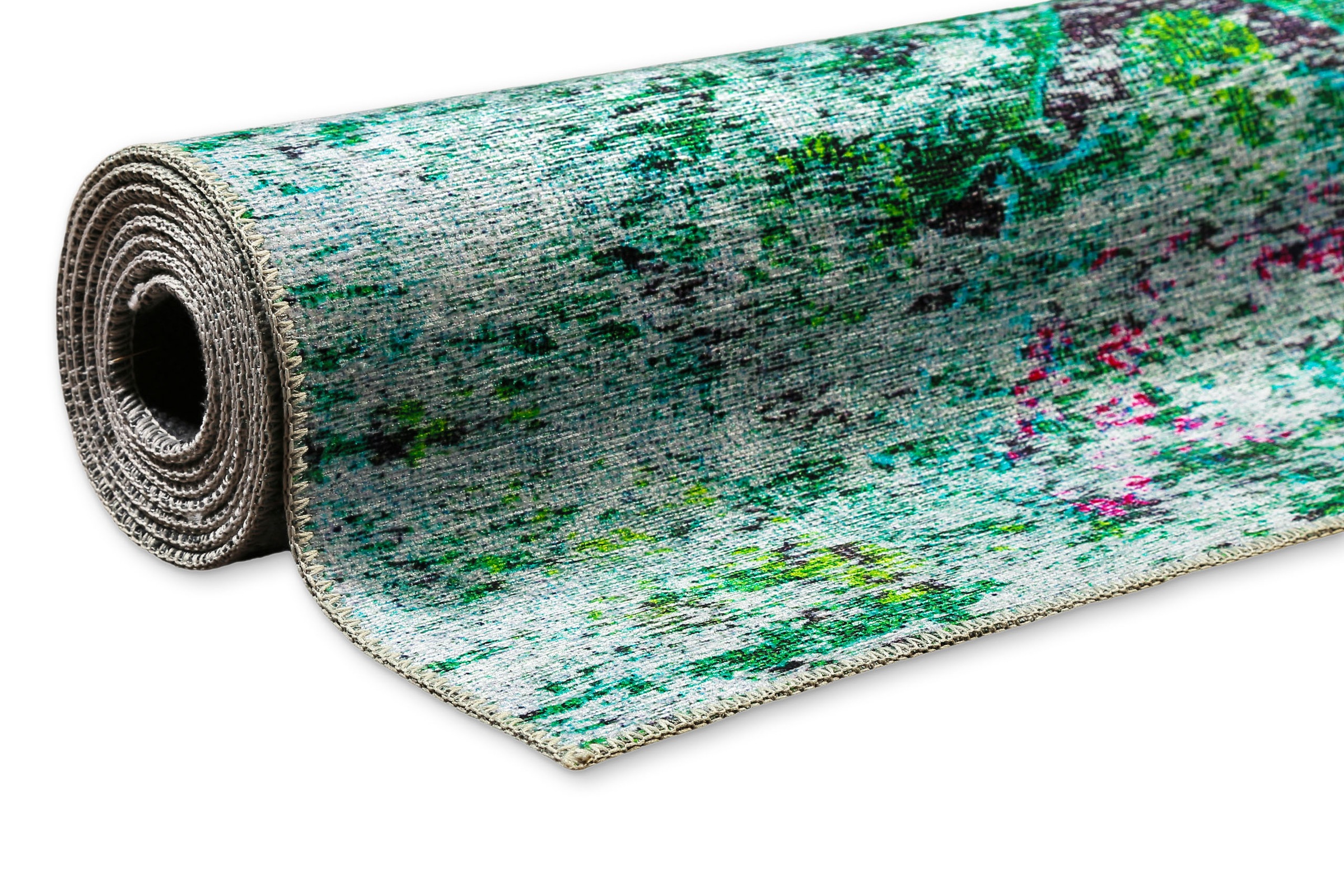 Thumbnail - Wecon home Teppich "Focus" rechteckig 6 mm Höhe Vintage, Baumwolle, Kurzflor, Wohnzimmer, Schlafzimmer, pflegeleicht