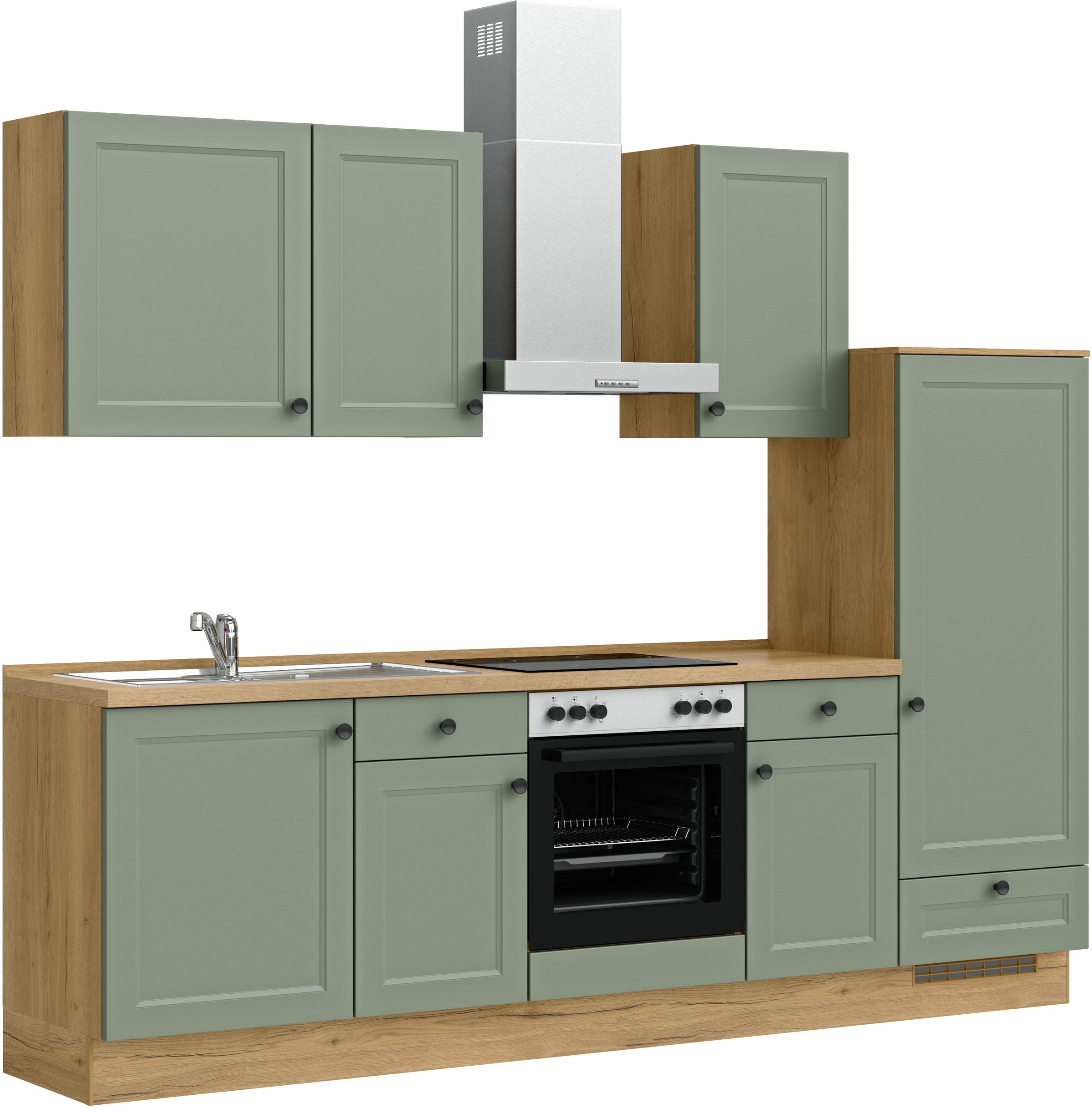 nobilia® Küchenzeile »"Cascada I"«, vormontiert, Ausrichtung wählbar, Breite 270 cm, wahlw. mit E-Geräten