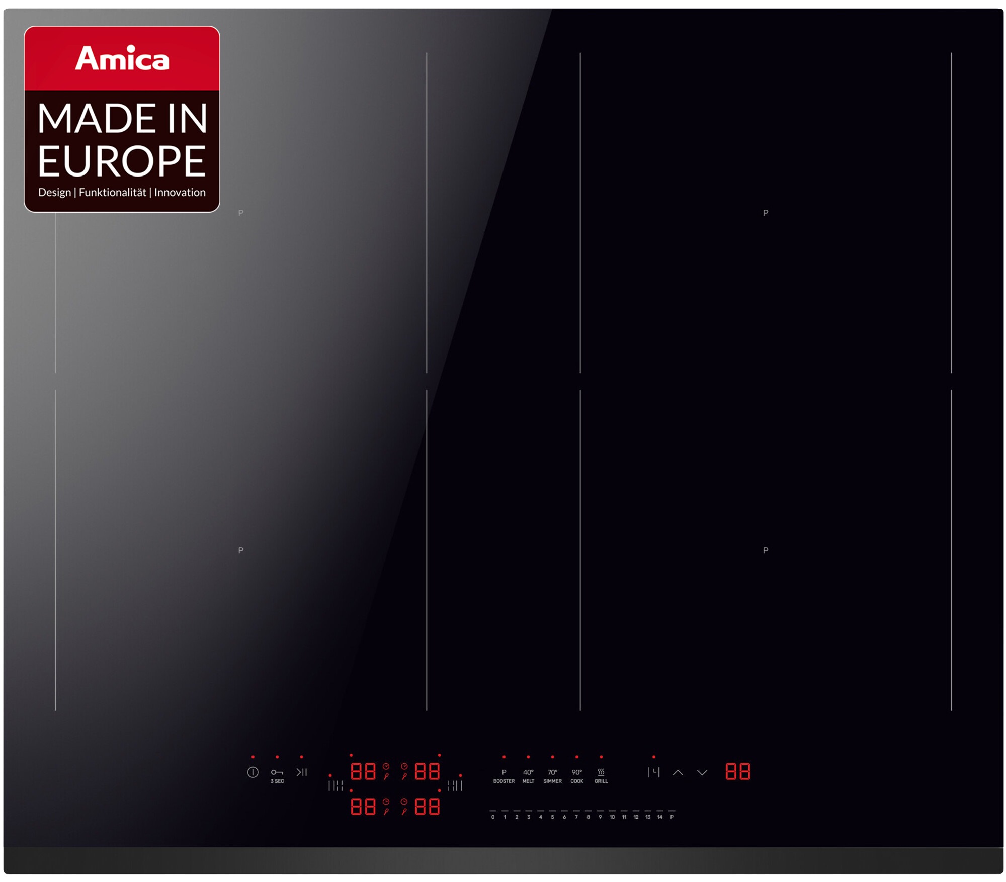 Amica Induktions-Kochfeld "KMI 776 660 F" Viel Platz und schnelle Hitze für günstig online kaufen